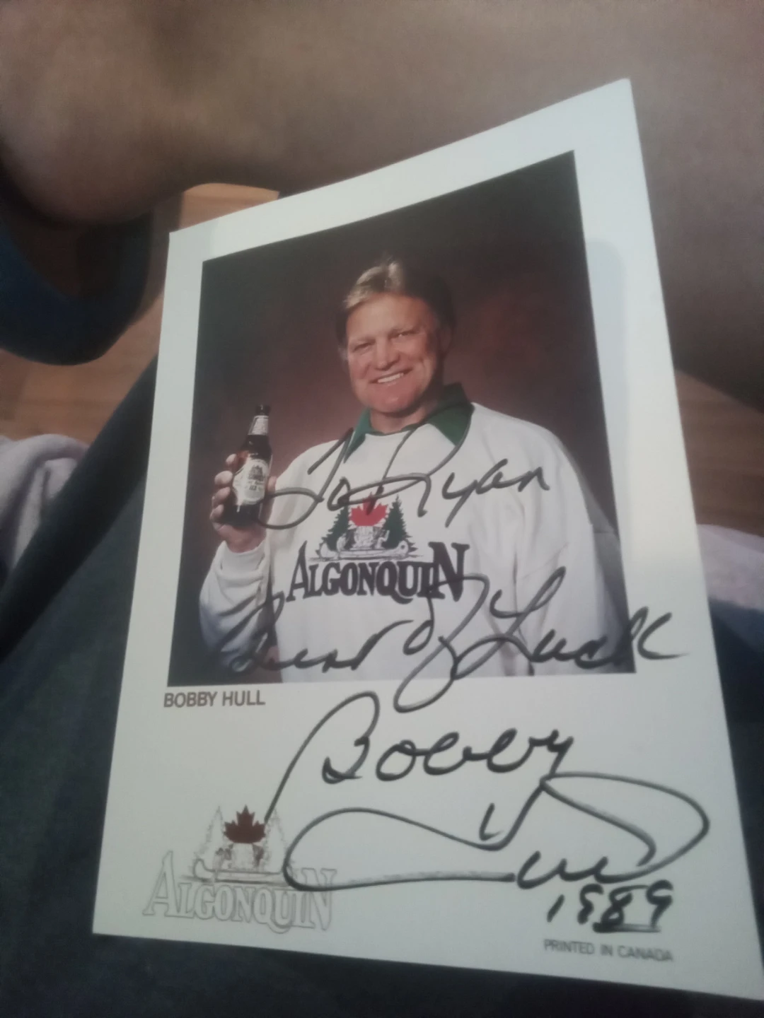Bobby Hull Signed Algonquin Photo