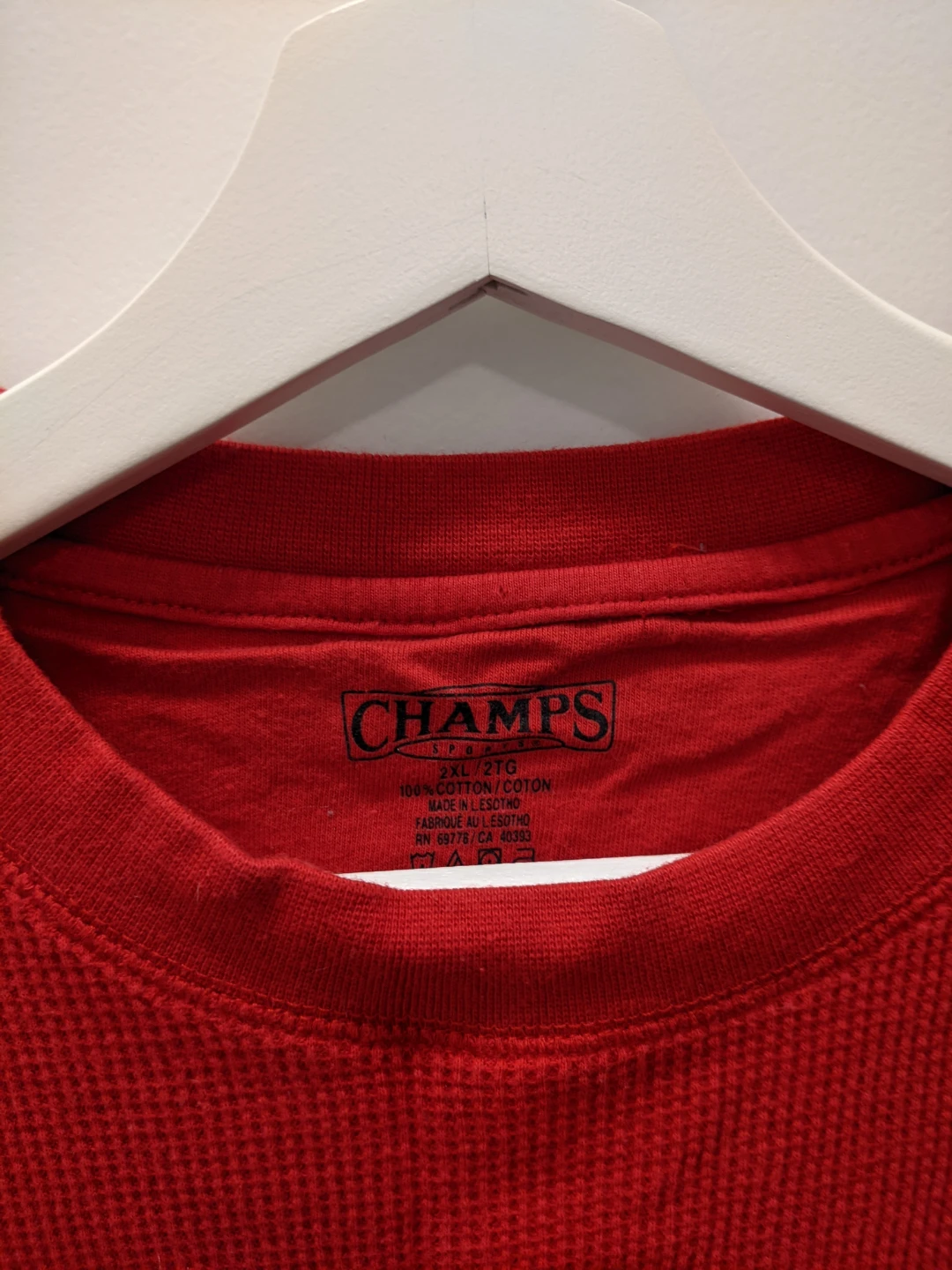 Champs Red Waffle Knit Pullover Top - photo 3