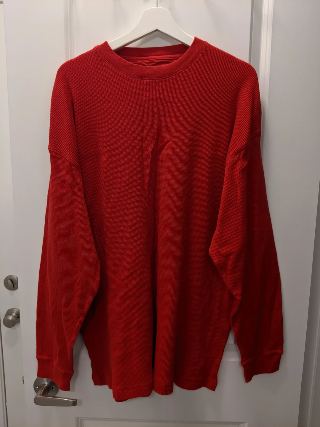 Champs Red Waffle Knit Pullover Top - photo 4