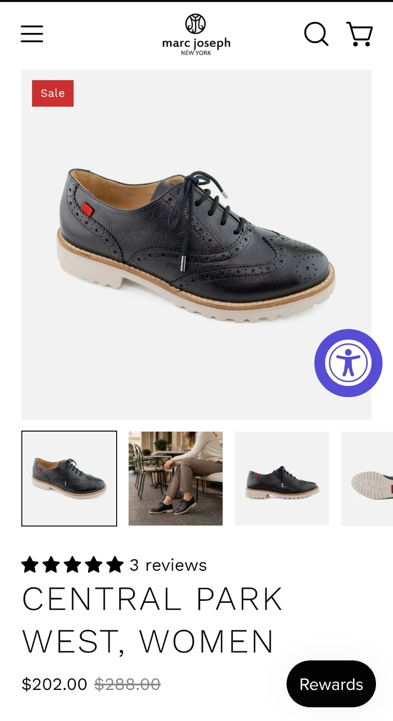 Marc Joseph New York Black Oxford Wingtip Shoes - photo 2