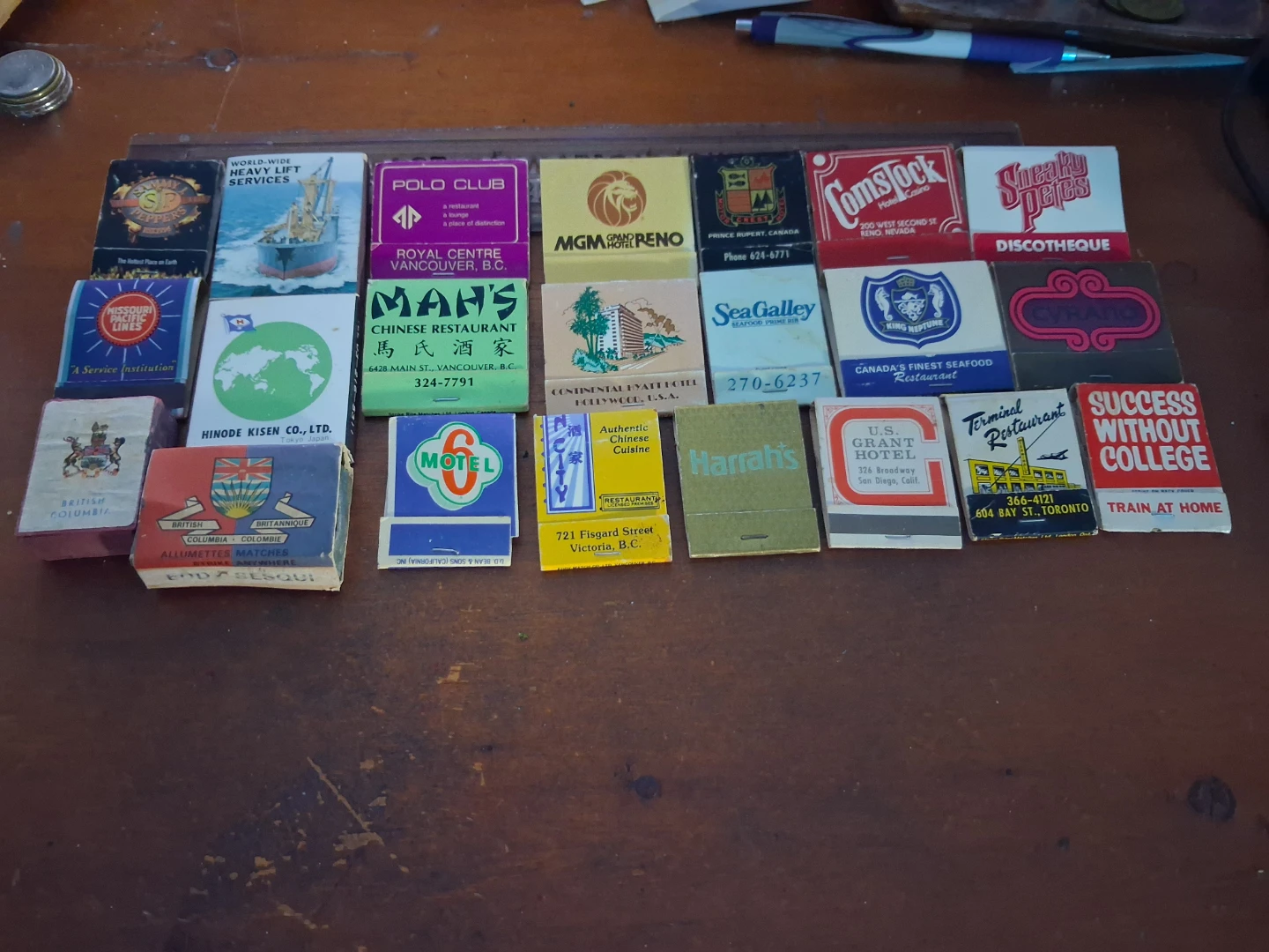 Vintage Matchbooks Collection