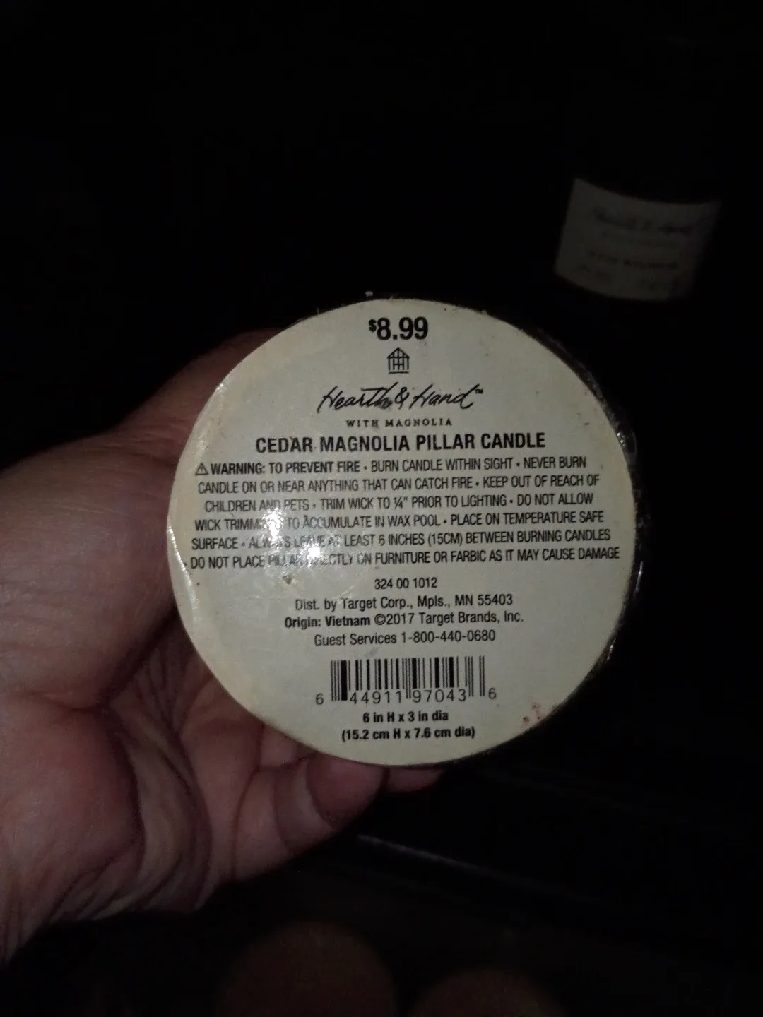 Hearth & Hand Cedar Magnolia Pillar Candle - photo 3