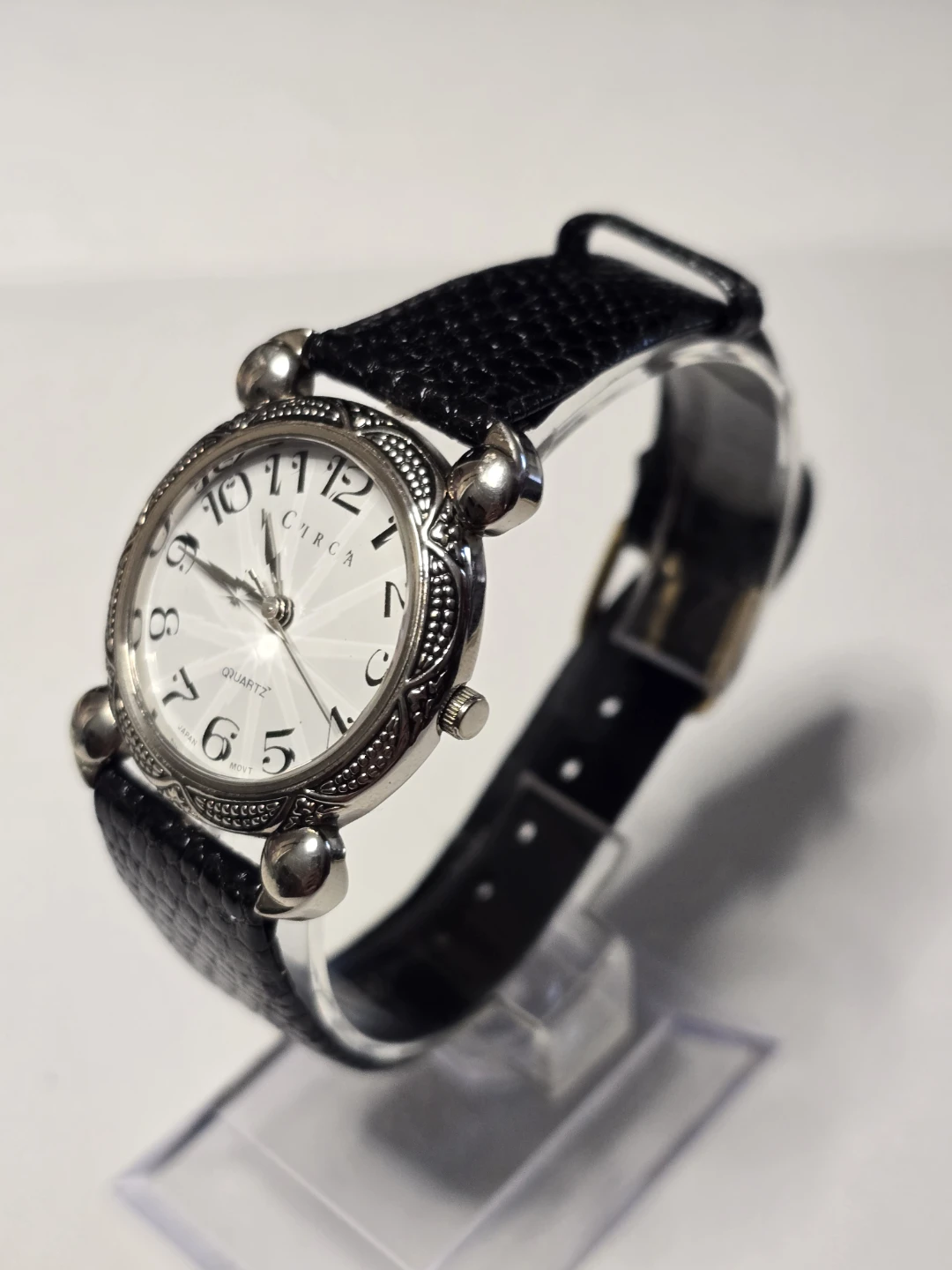 32mm Circa Quartz Watch Faceted Crystal NEW BATTERY - photo 3