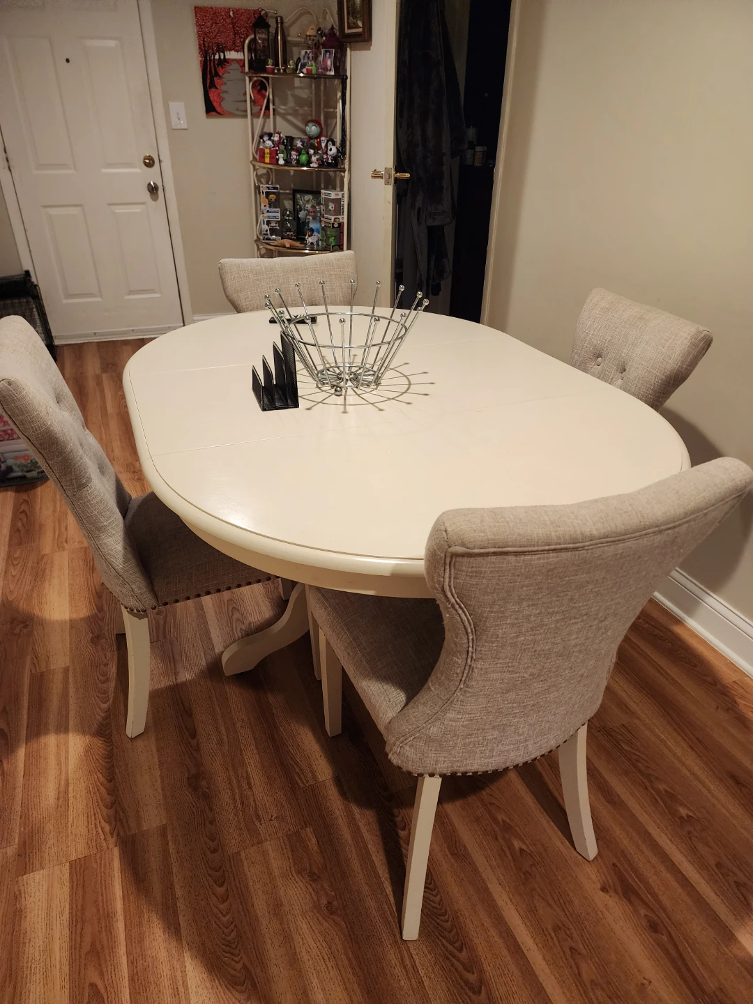 Oval Dining Table with 4 Chairs