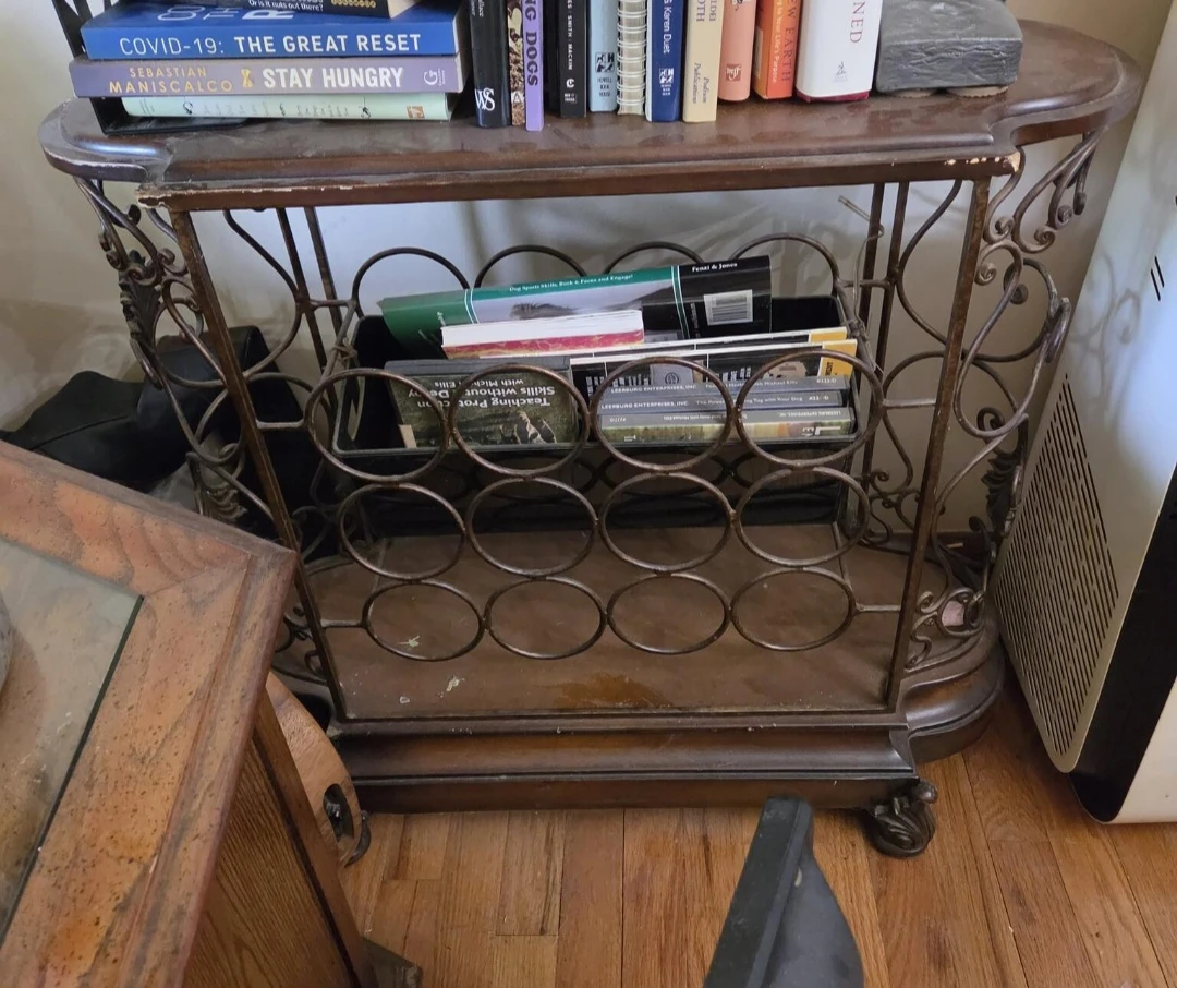 Metal Wood Wine Rack