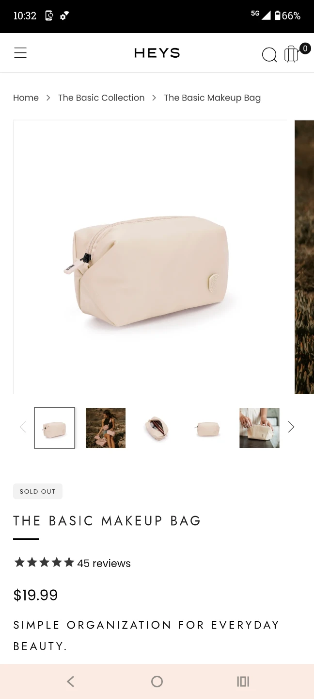 BNWT! HEYS The Basic Makeup Bag(Available In three Shades)