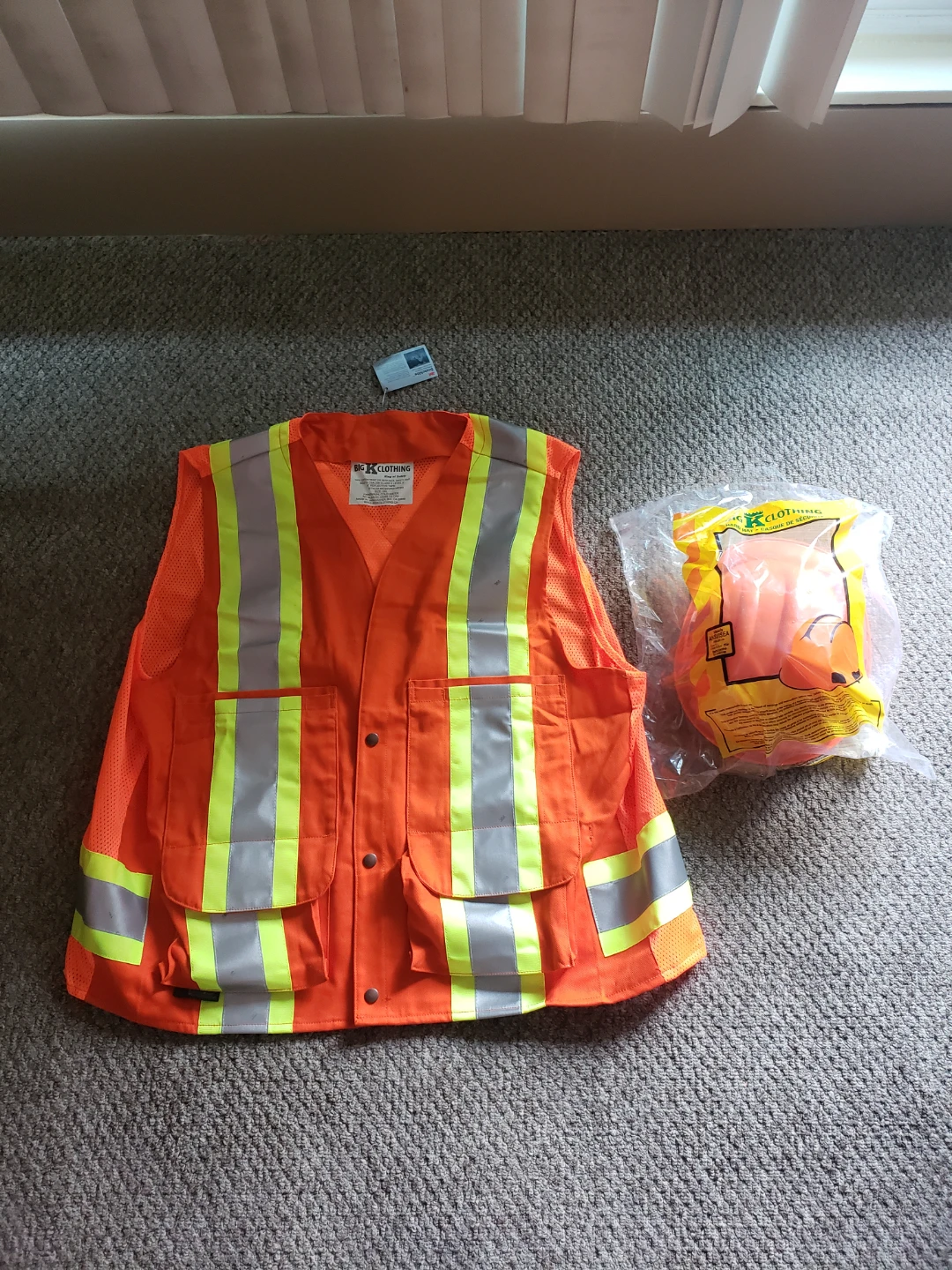 3XL Big K Work vest and hard hat