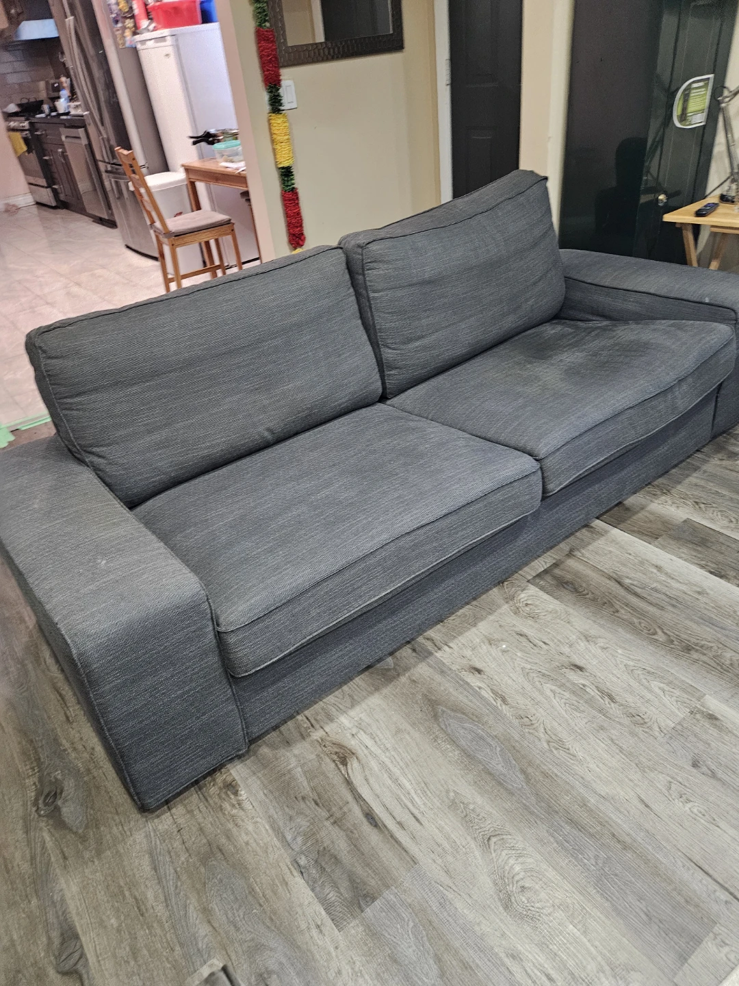Dark Grey IKEA Sofa 90"×36"