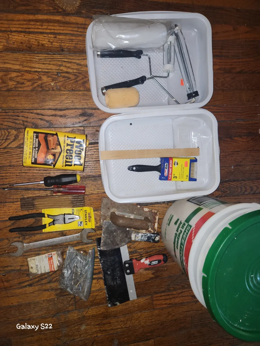 Assorted Hand Tools and Painting Supplies
