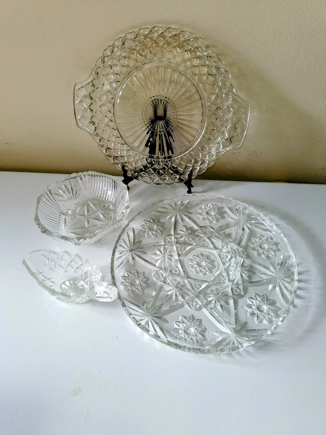 Crystal Serving Dishes Lot