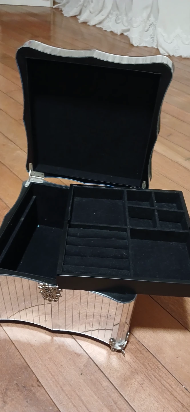 Mirrored Jewelry Box with Compartments - photo 2