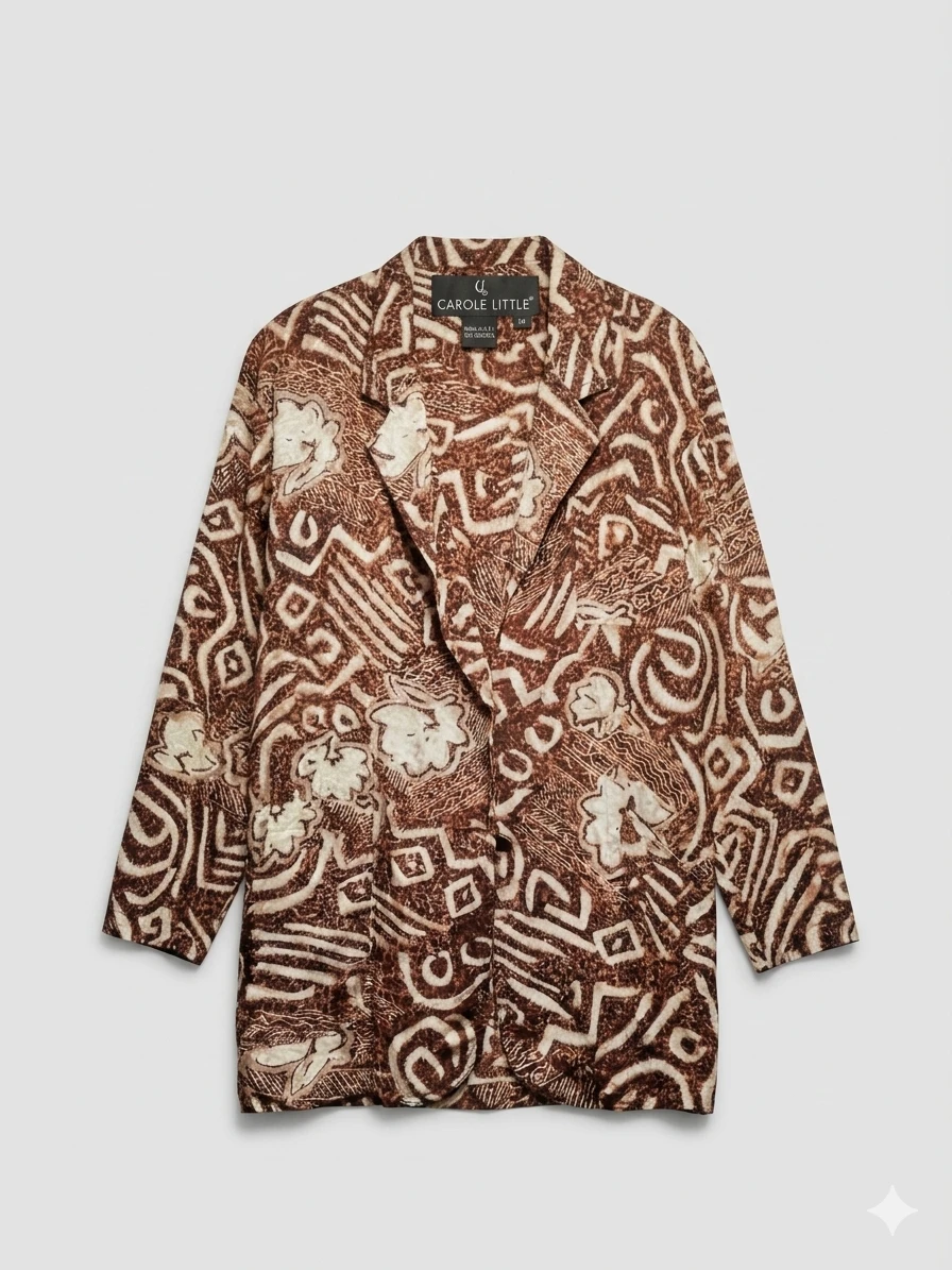Vintage Carole Little 100% Silk Abstract Blazer