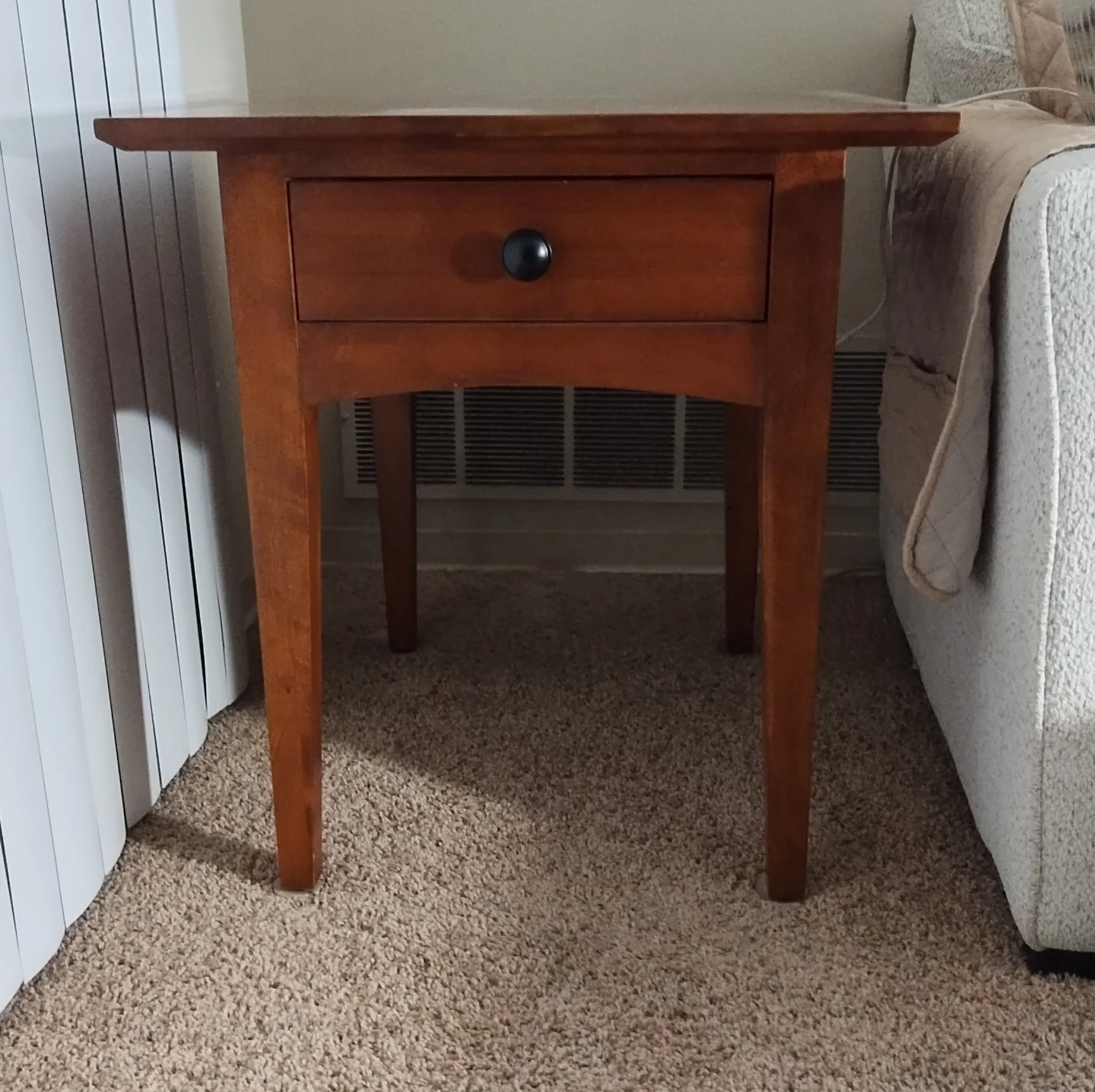 Wooden Side Table with Drawer