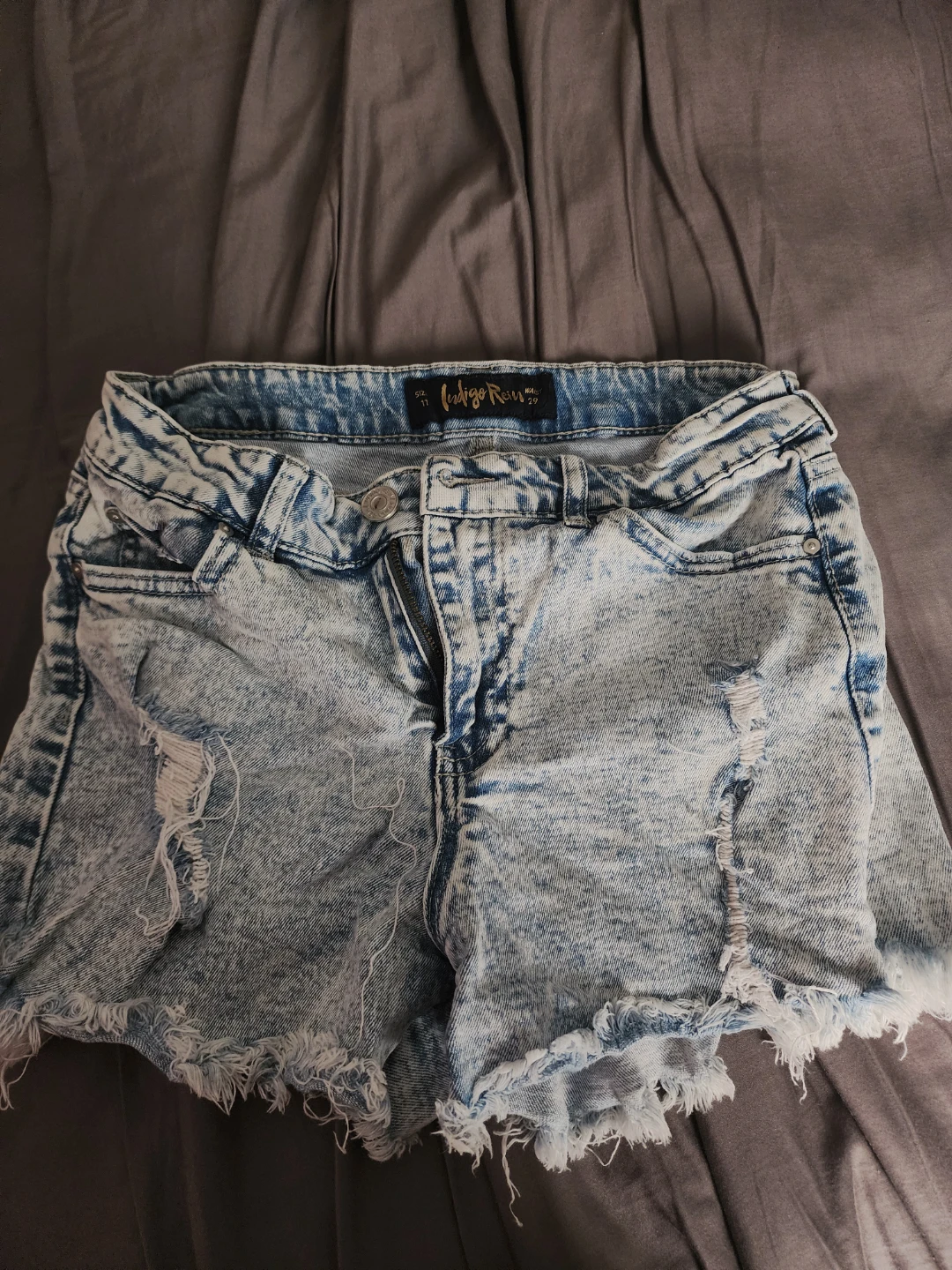 Indigo Rein Distressed Denim Shorts - Size 11