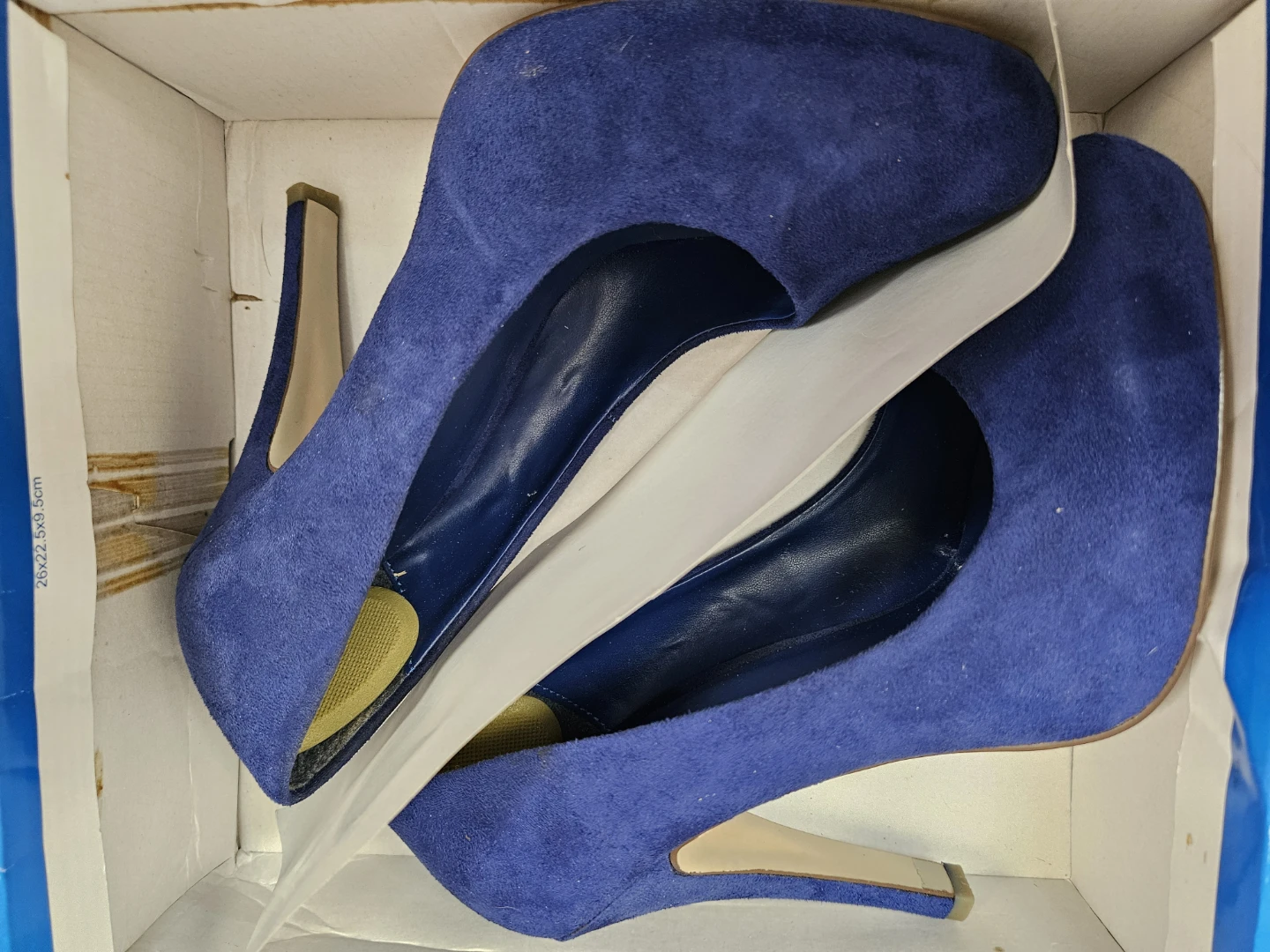 Blue Suede High Heels 8.5 - photo 5