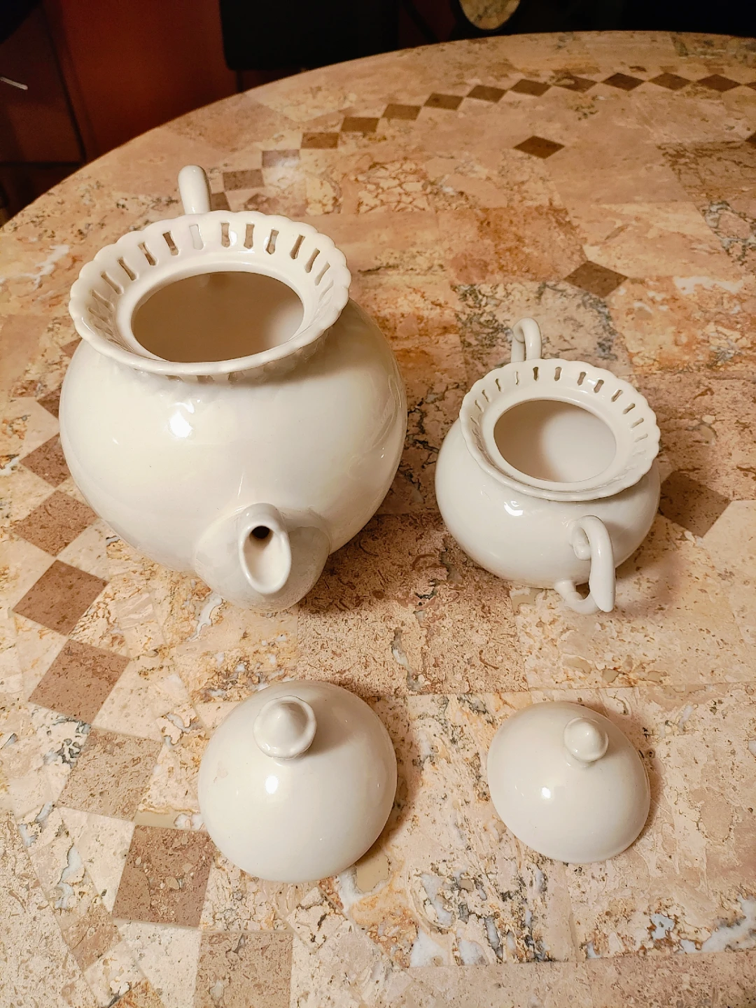 Pepper Tree fine porcelain teapot and Sugar Bowl Set - photo 5