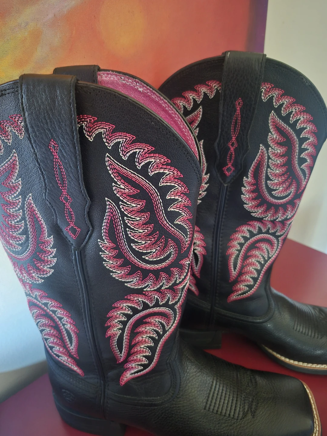 ARIAT  Black & Pink Cowboy Boots - photo 2