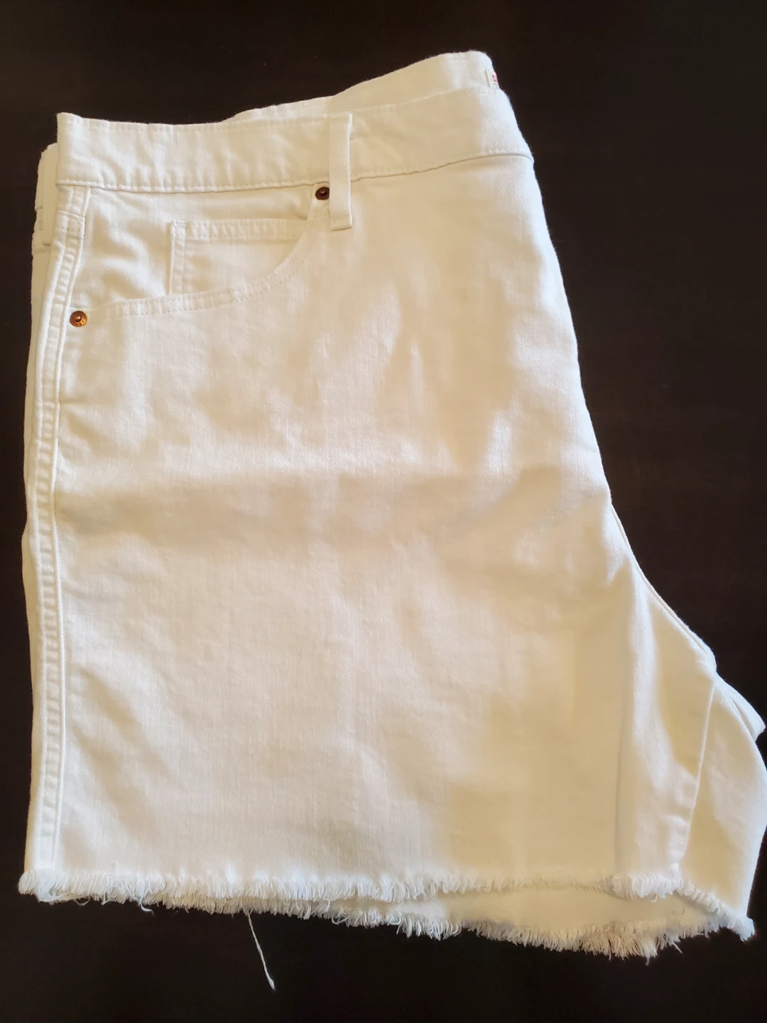 Plus Size Signature by Levi Strauss & Co. White Denim Shorts