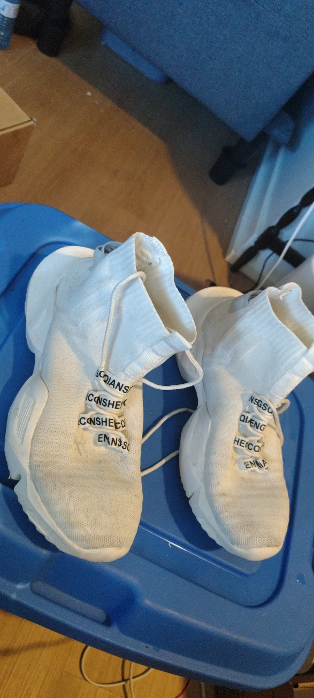 White Knit High-Top Sneakers - photo 2