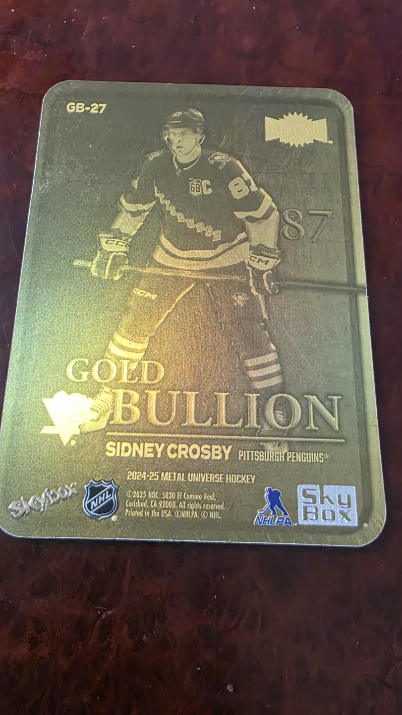 Skybox Gold Bullion Sidney Crosby Hockey Card - photo 2