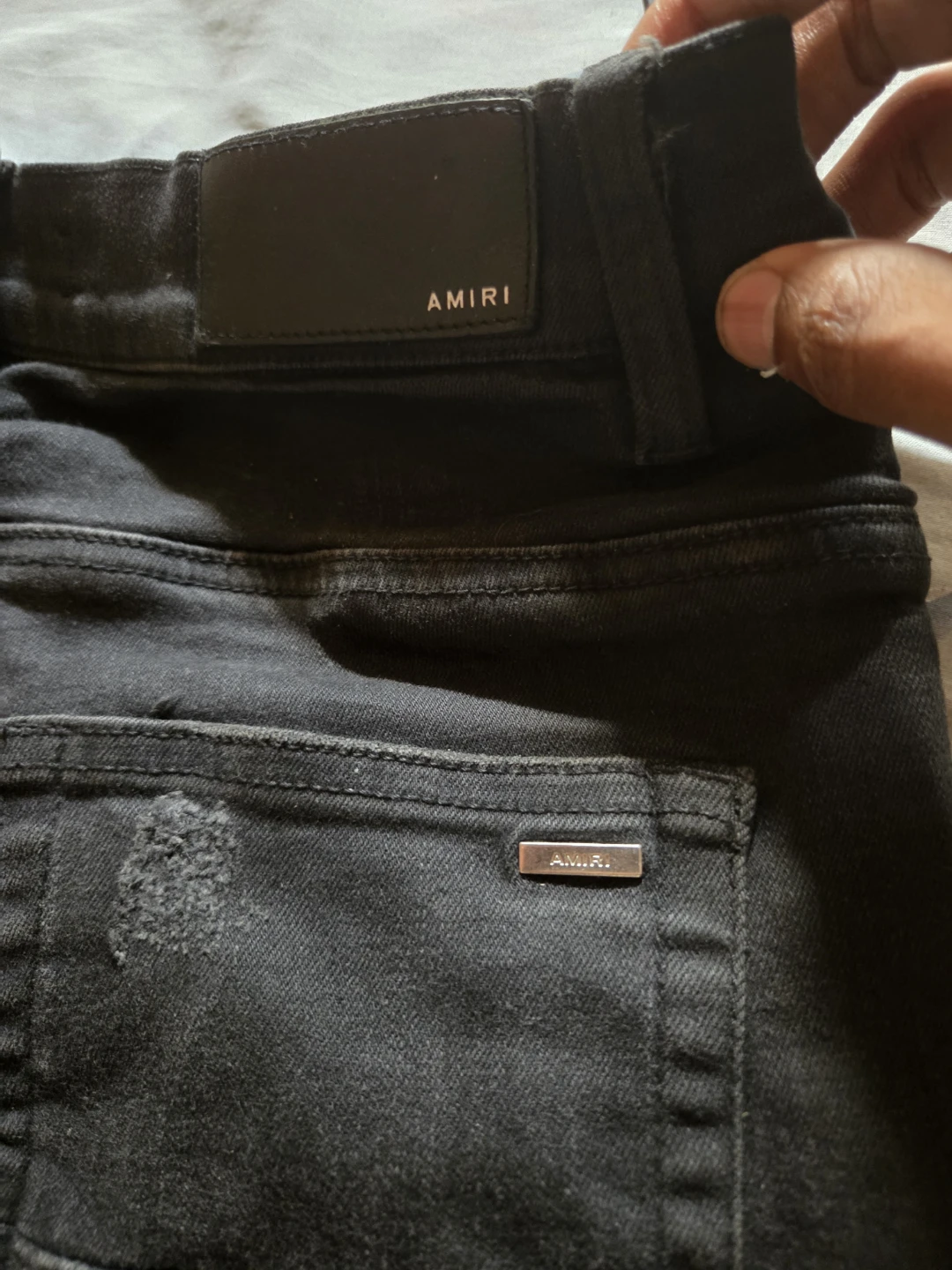 AMIRI Black Patchwork Jeans - Size 30