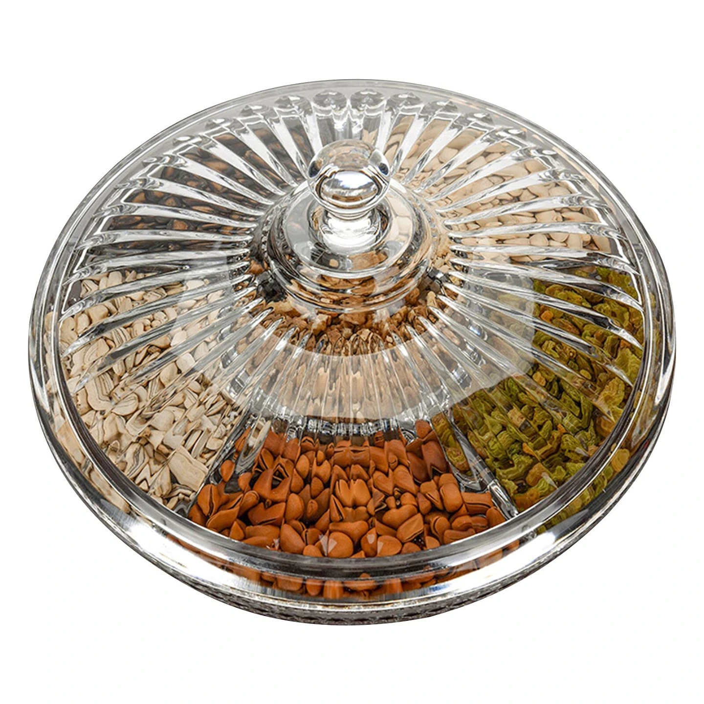 Acrylic Candy Dishes with Divided Sections and Lid