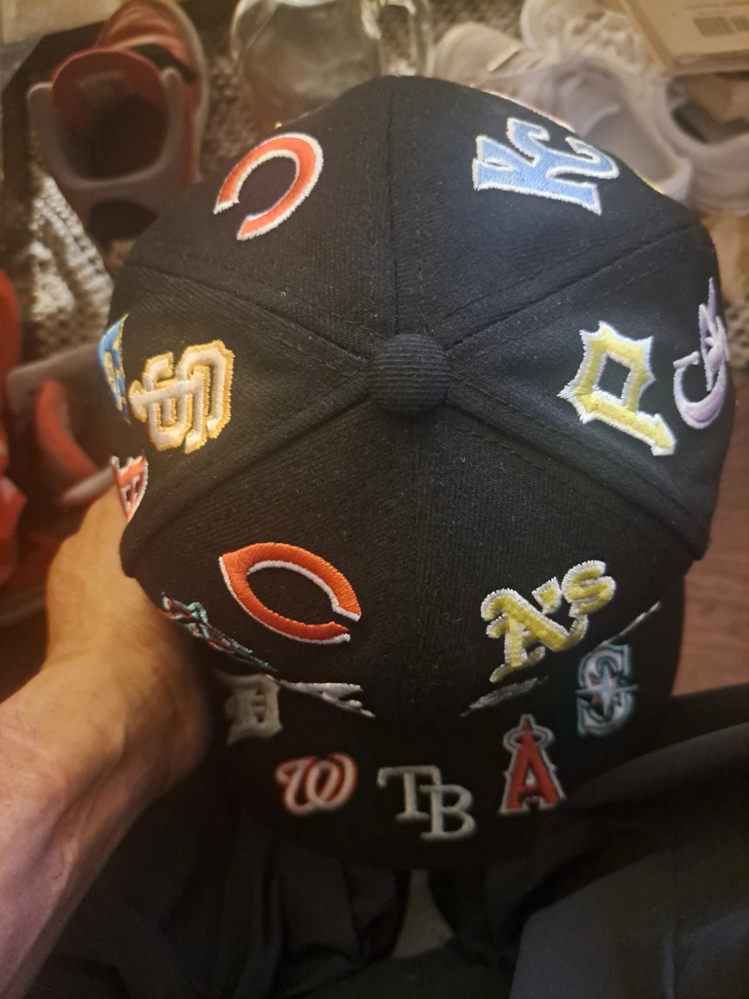 New Era Black Baseball Cap MLB Logos - photo 4