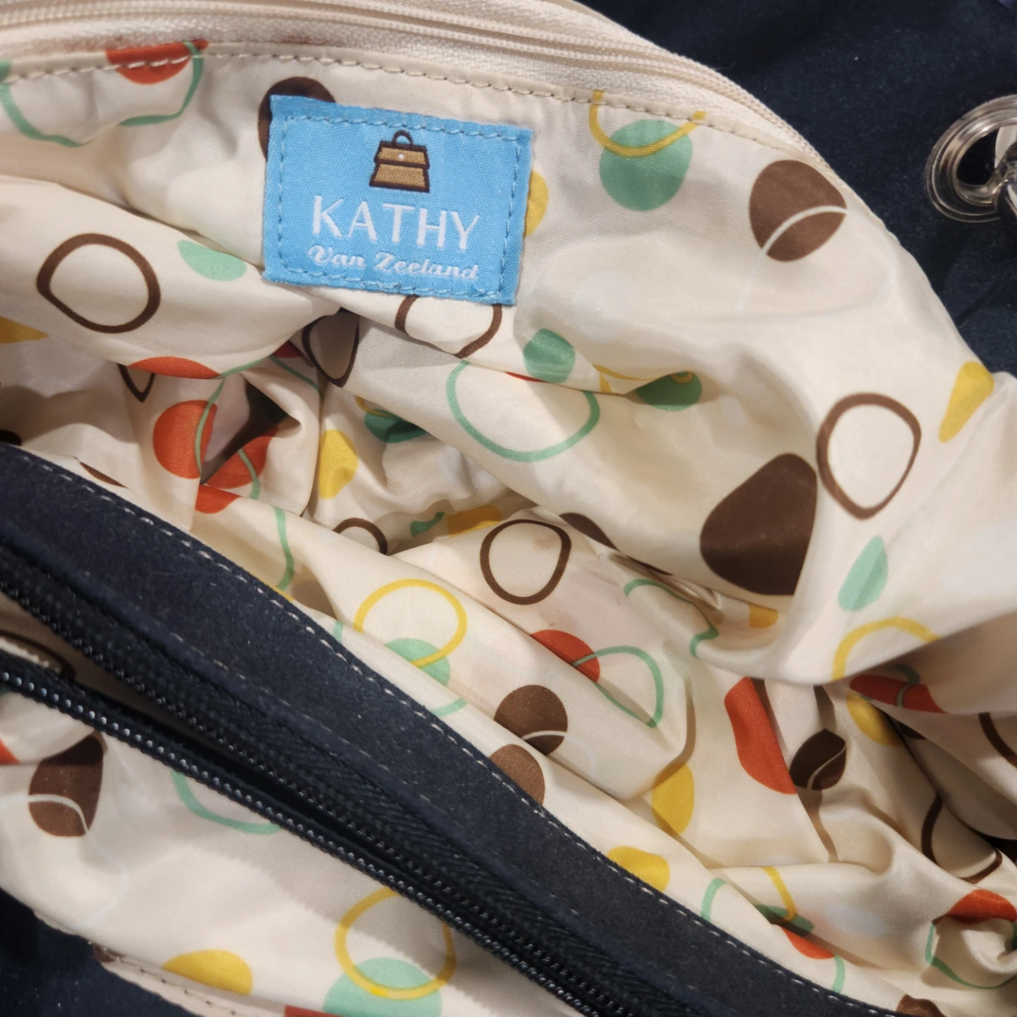 Rare Y2K Kathy Van Zeeland Navy Handbag - photo 5