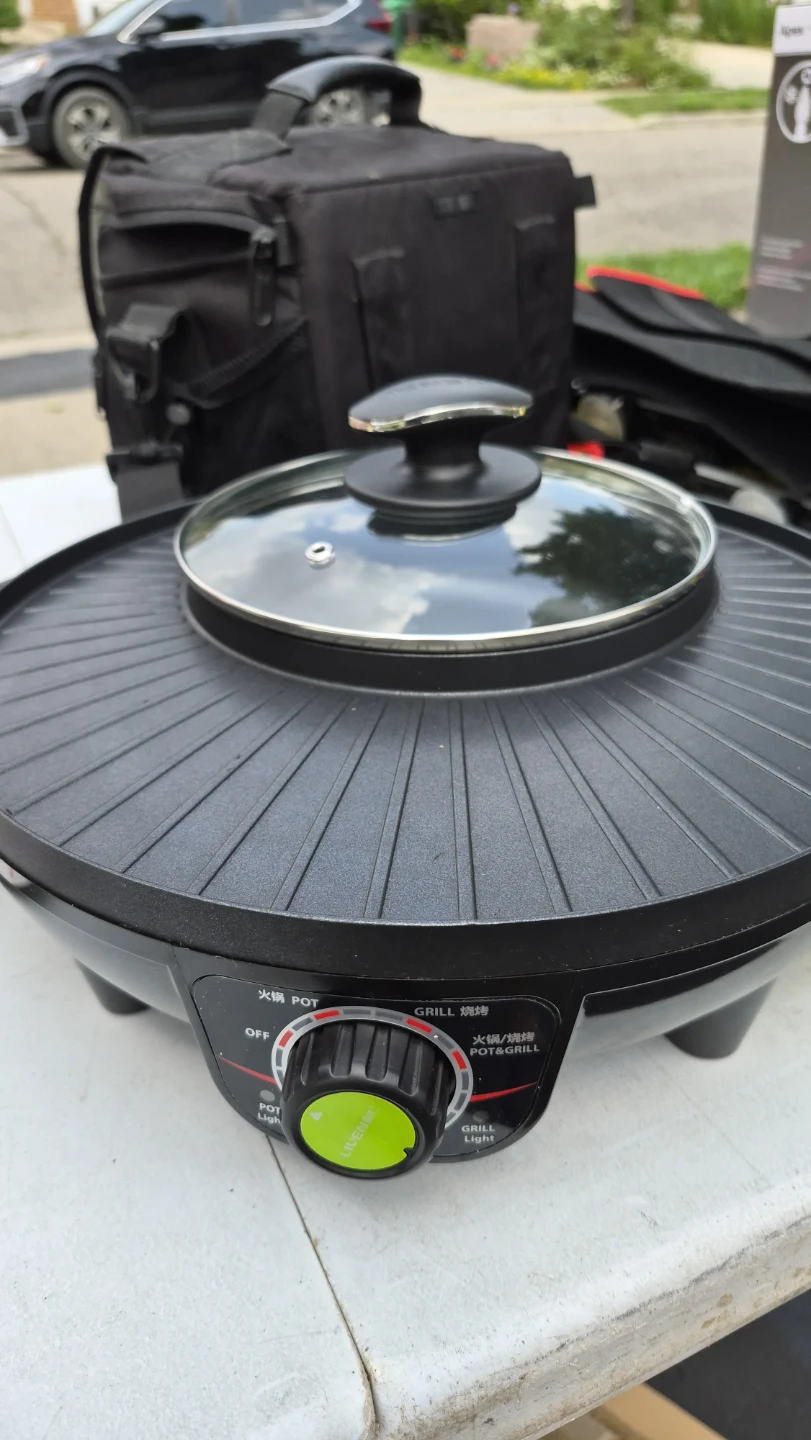 LIVEN Electric Grill with Hot Pot SK-J3201A