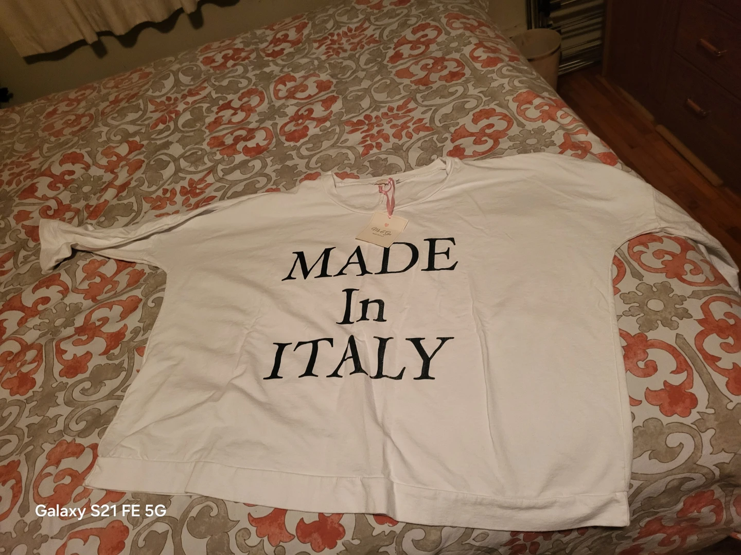 Me & Gee White "Made in Italy" T-Shirt - Size S