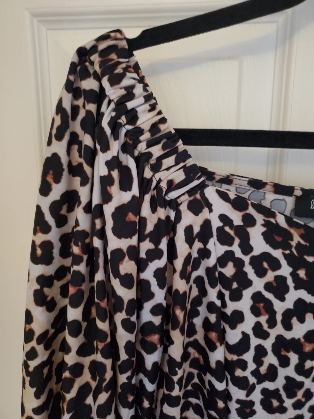Lily Morgan Leopard Print Puff Sleeve Top Size XL - photo 2
