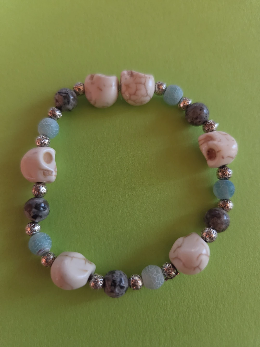 Beaded Skull Bracelet
