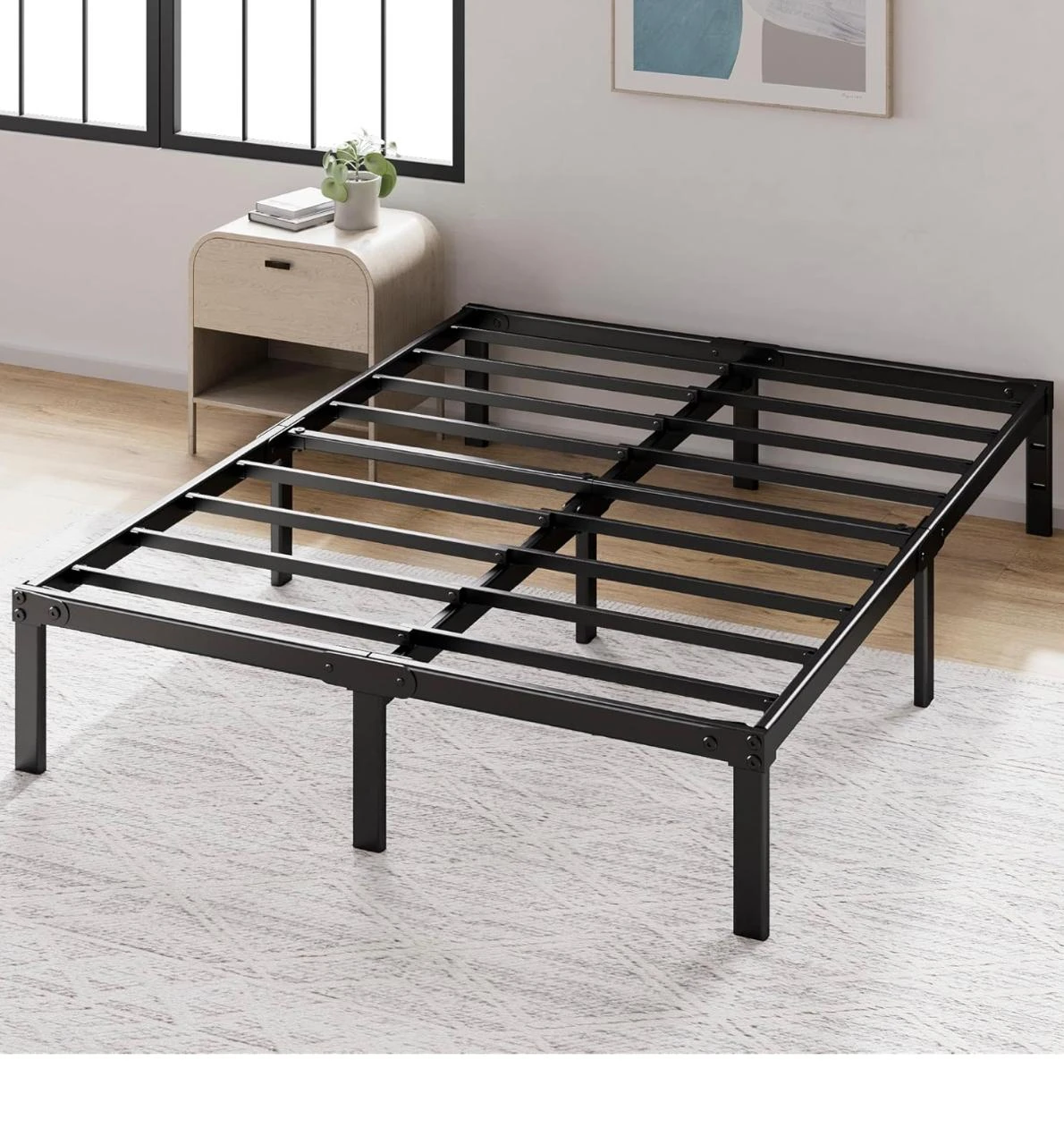 Black Metal Bed Frame -Full - photo 2