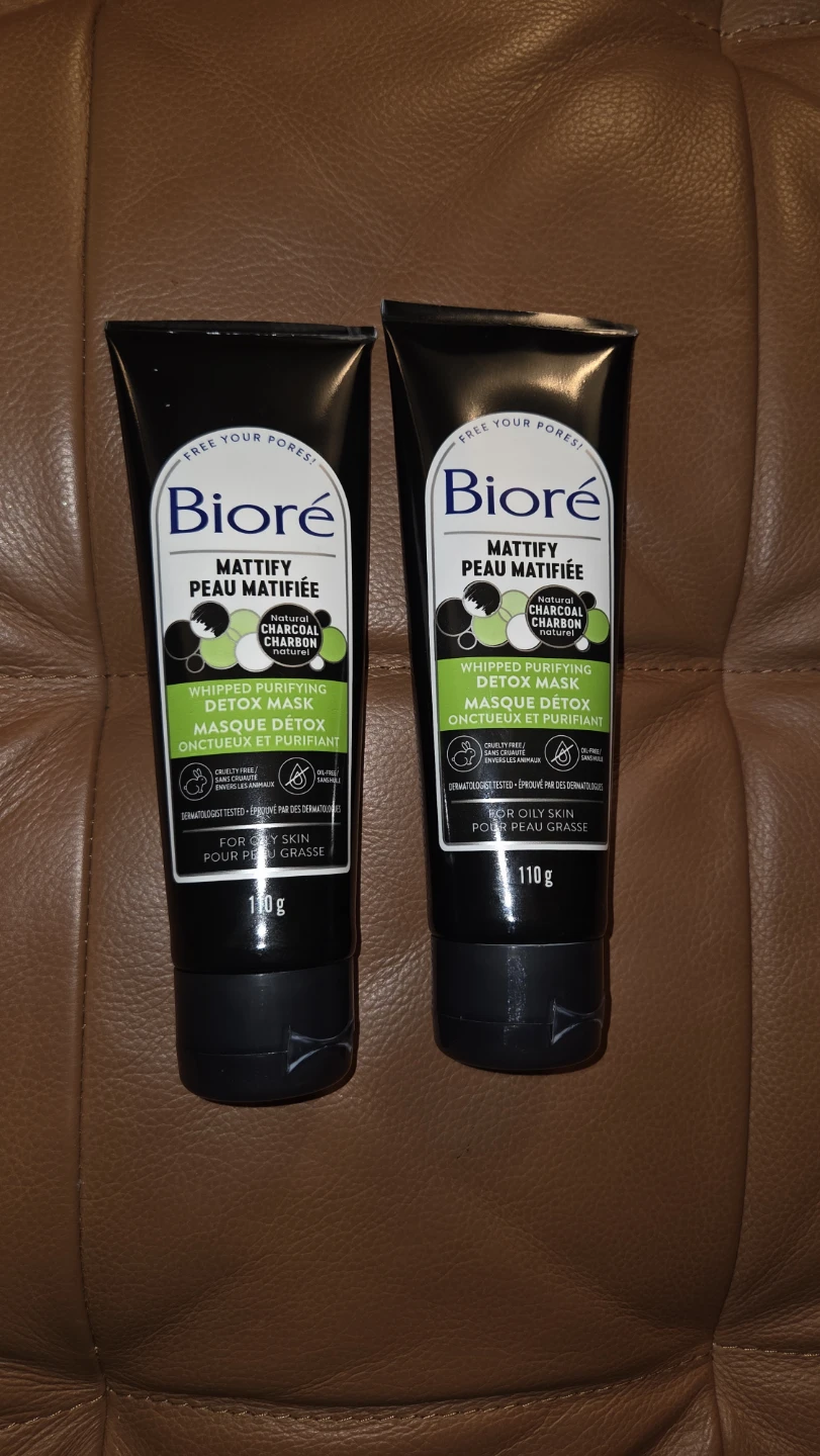 Biore Mattify Whipped Purifying Detox Mask - 2 x 110g Tubes
