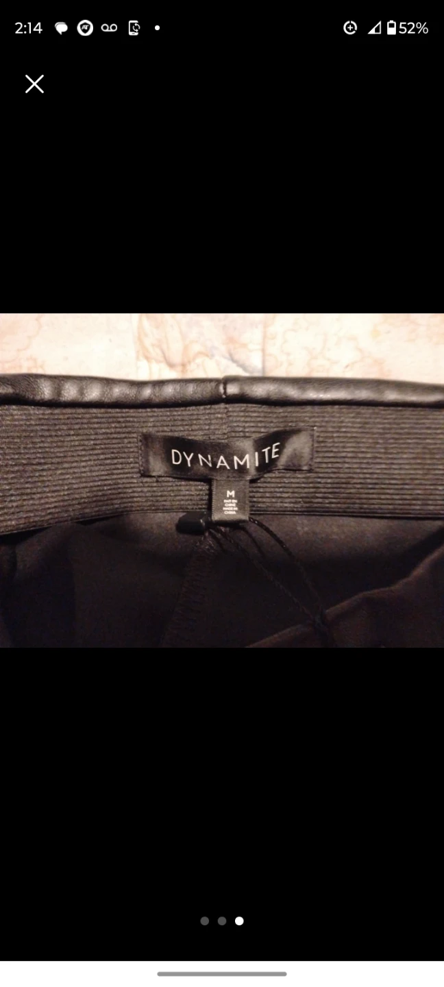 Dynamite Black Faux Leather Mini Skirt - Size M - photo 2