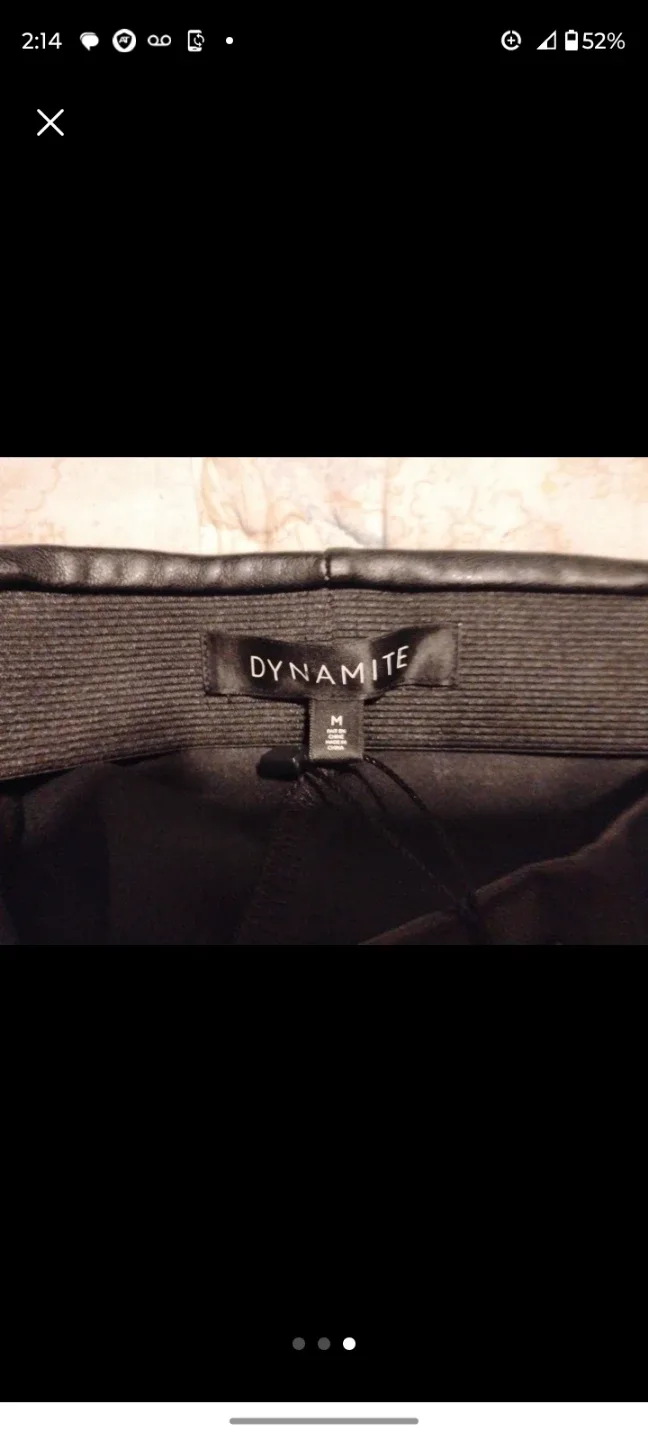 Dynamite Black Faux Leather Mini Skirt - Size M - photo 2