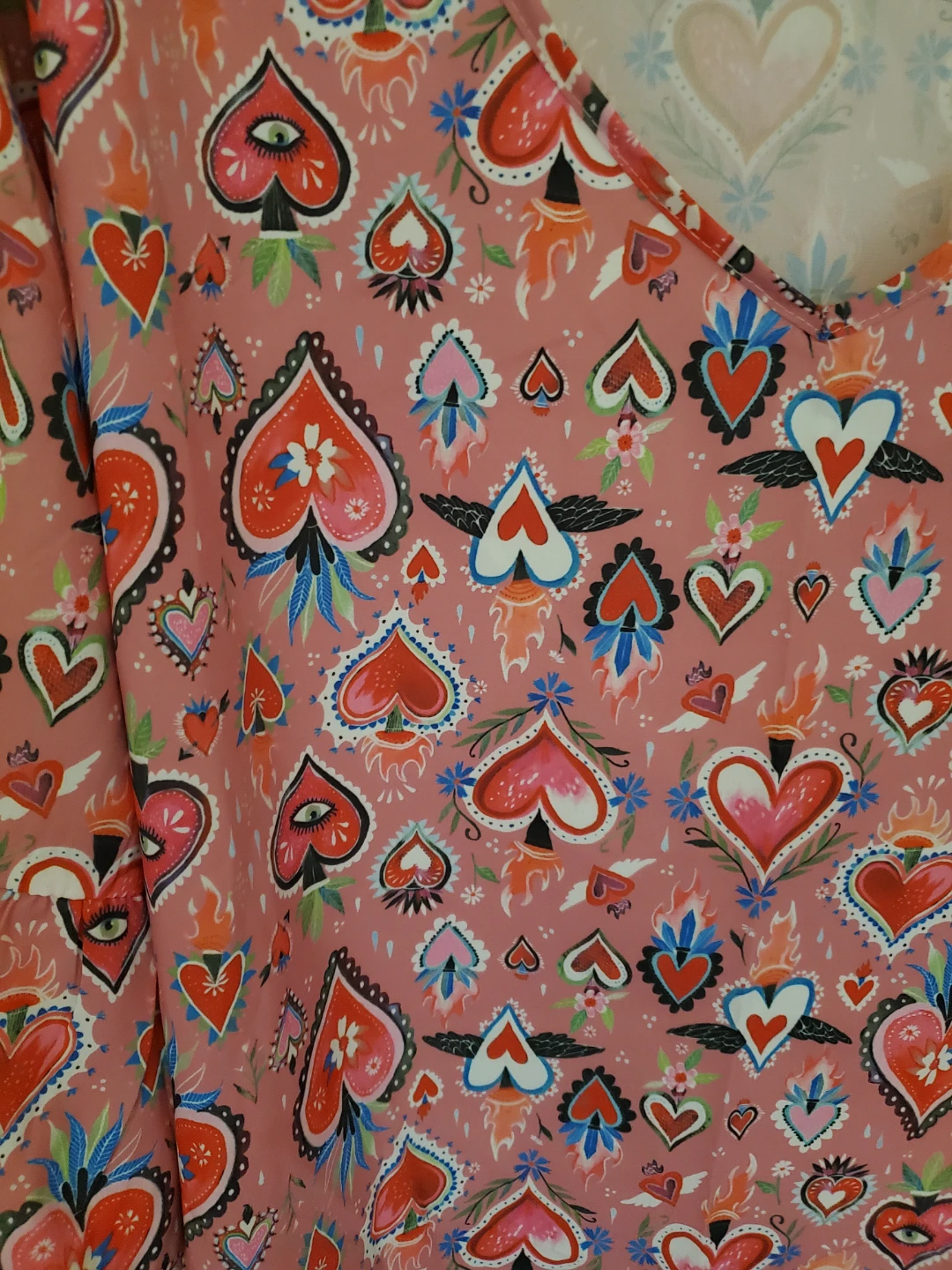 Fun Heart Print Plus Size Blouse...New - photo 2