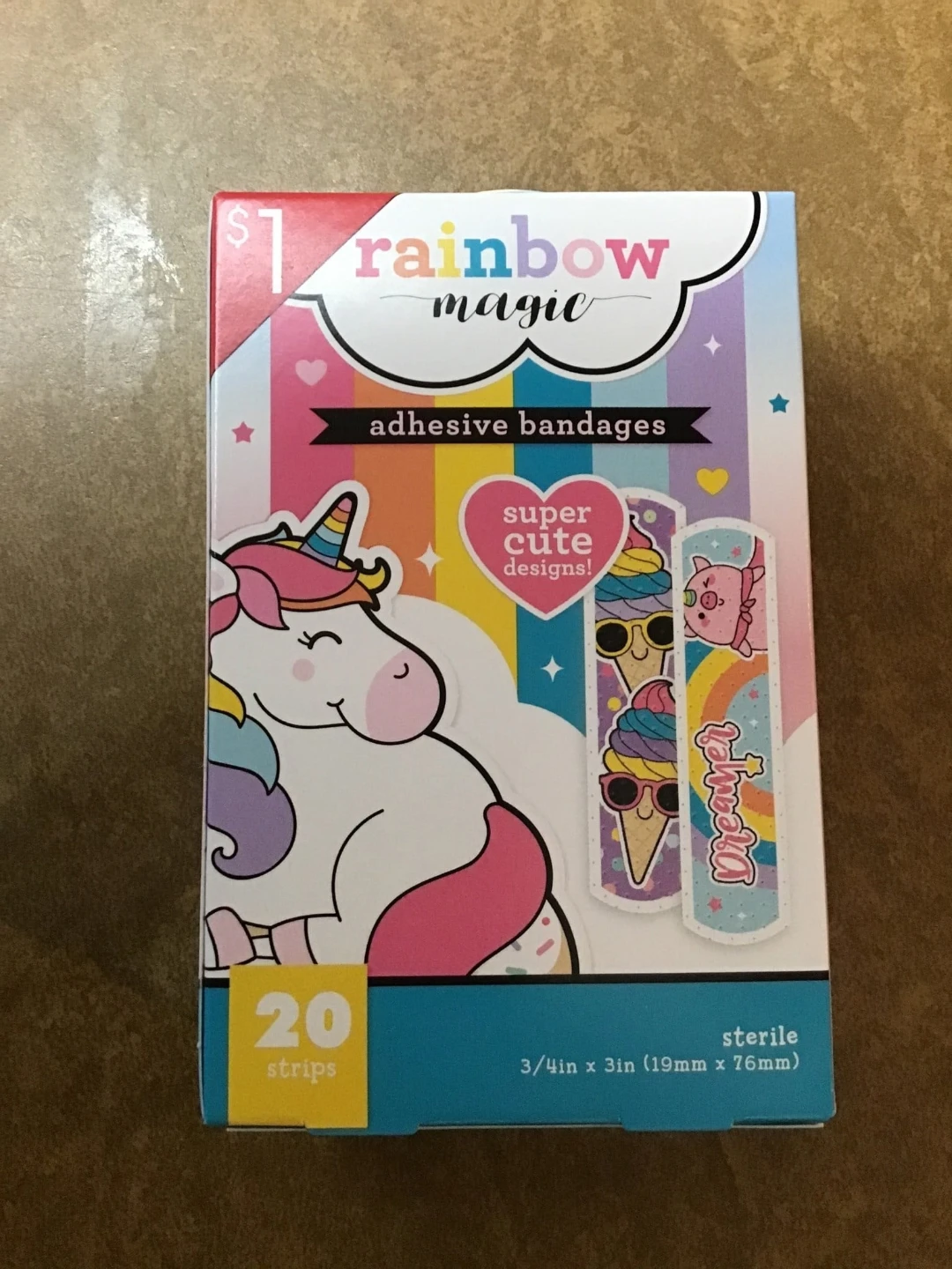 Rainbow Magic Adhesive Bandages - Unicorn & Ice Cream Designs - photo 2