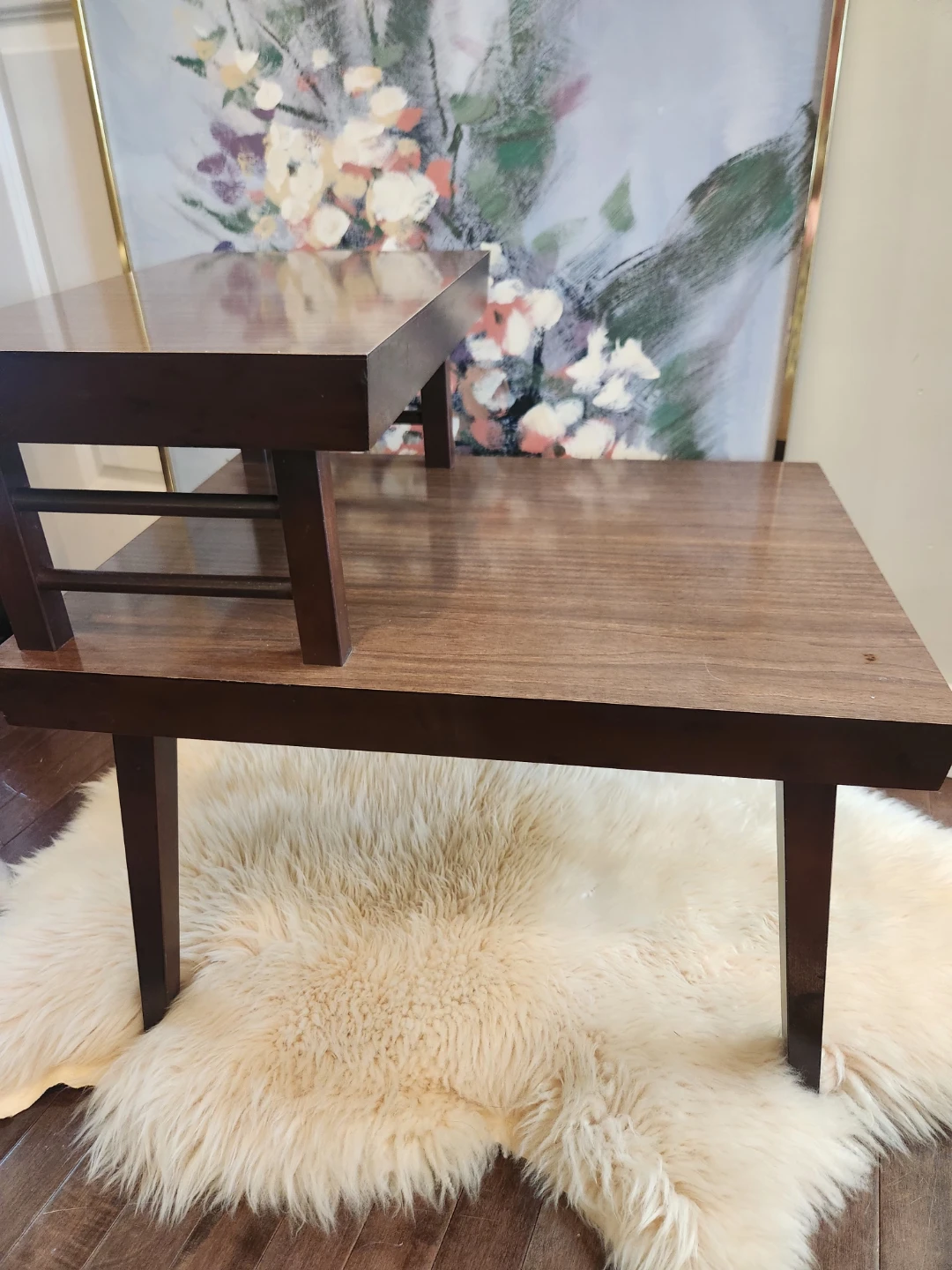 MID CENTURY 2 Tiered End Table OR plant stand - photo 4