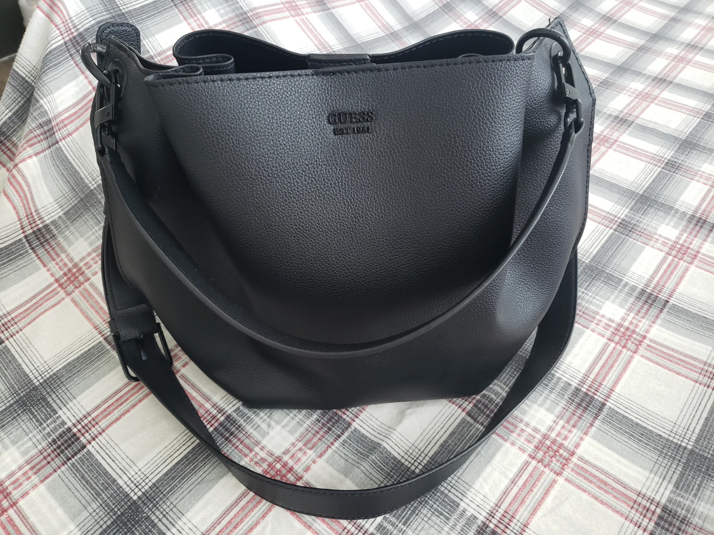Black Guess Bucket Bag