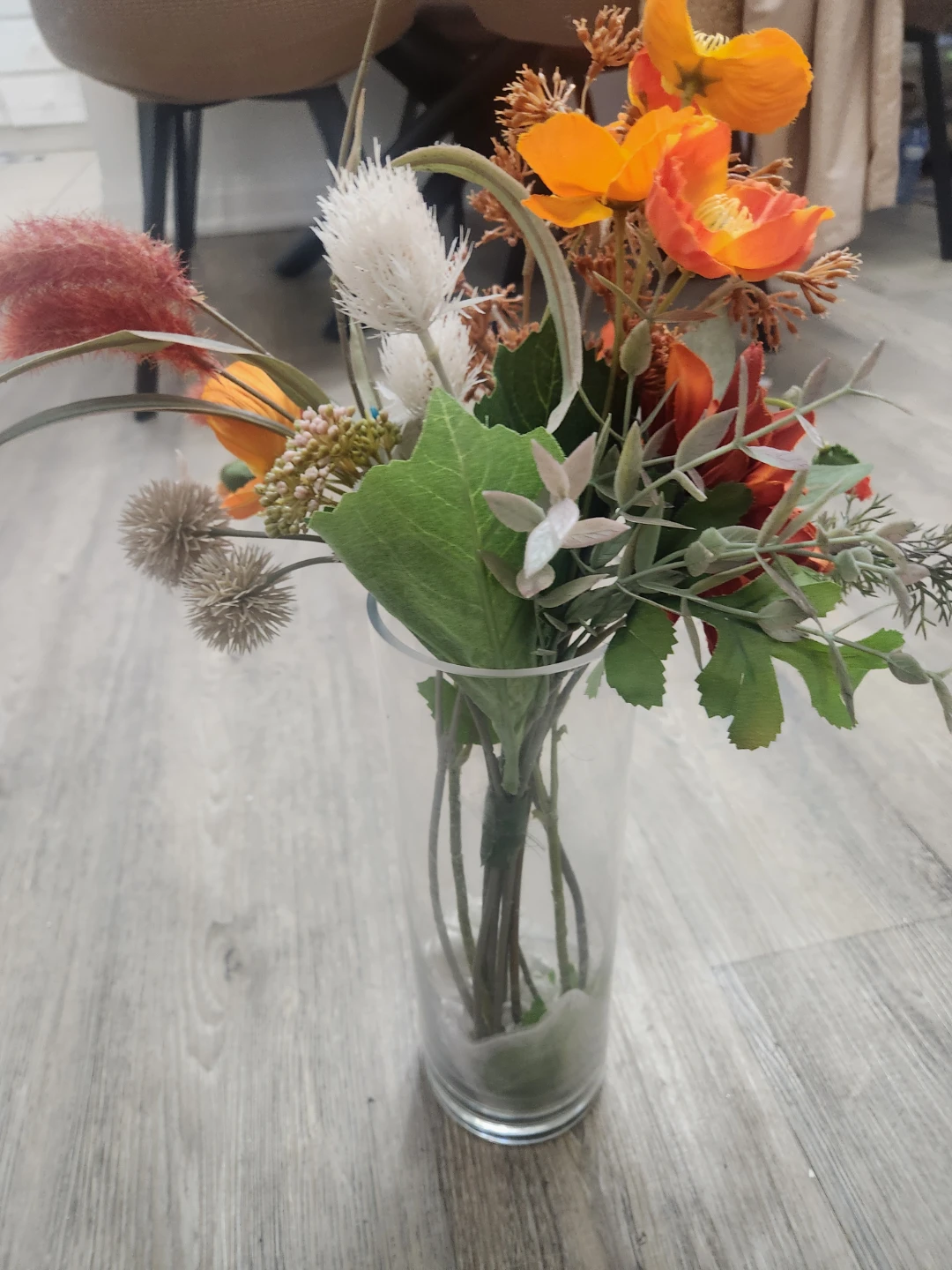 Artificial Flower Arrangement in Glass Vase - photo 3
