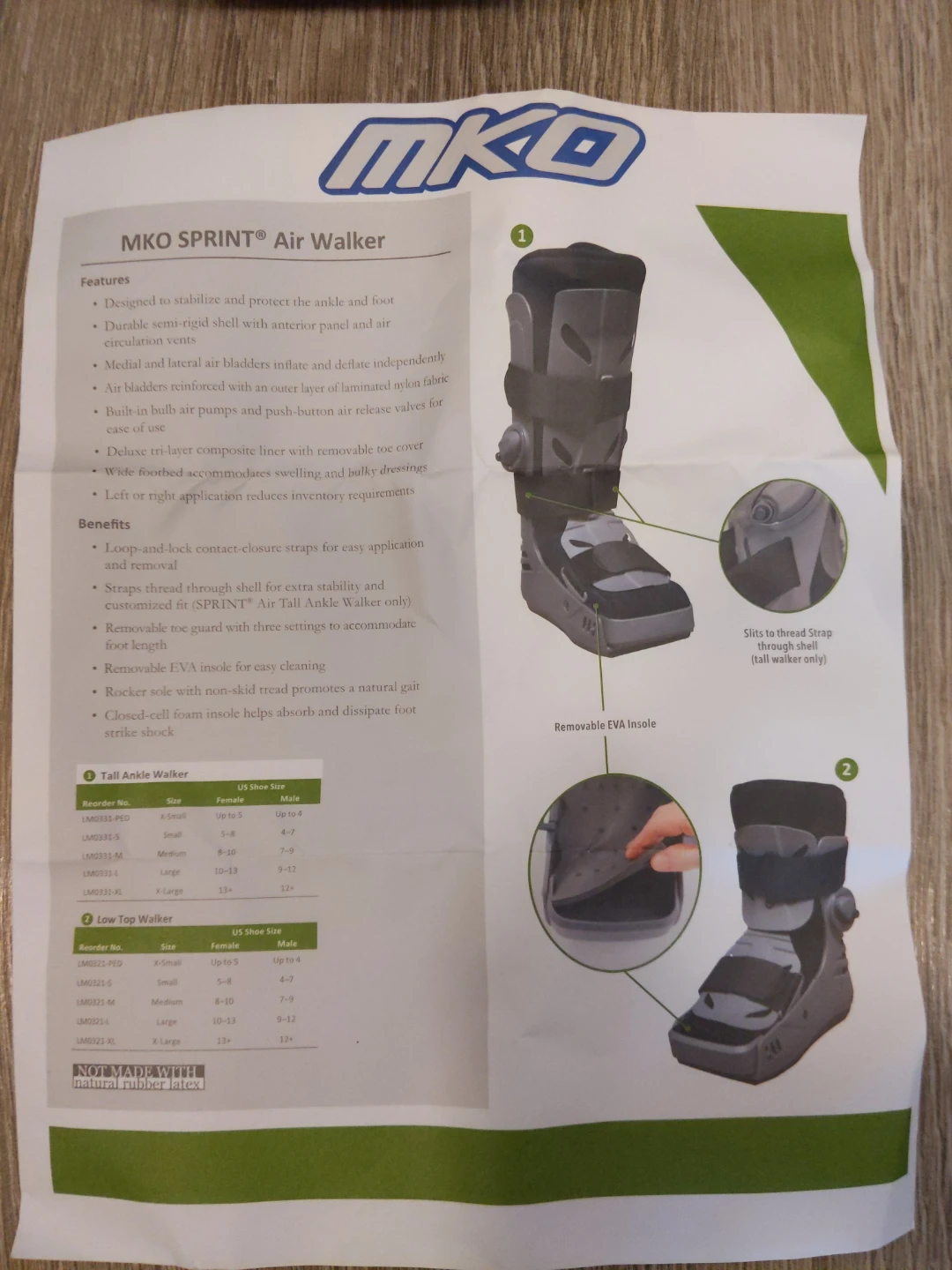 Reg. $170 w taxes MKO Sprint Air Walker Boot - photo 5