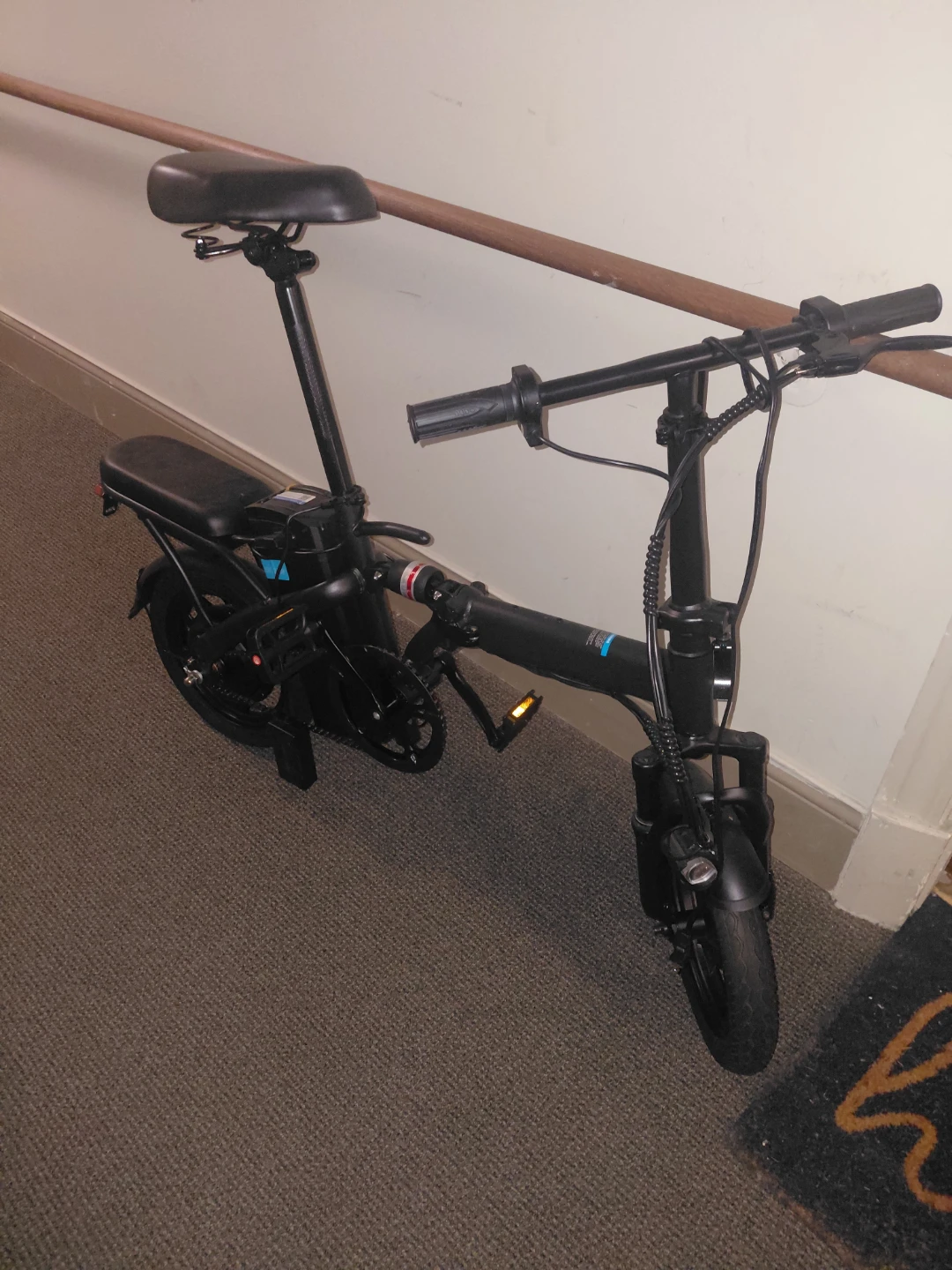 Black Folding Electric Bicycle