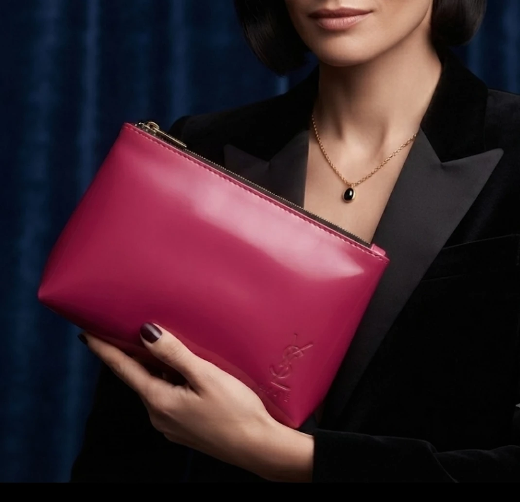 YSL Beauté Pink Patent Leather Mini Bag