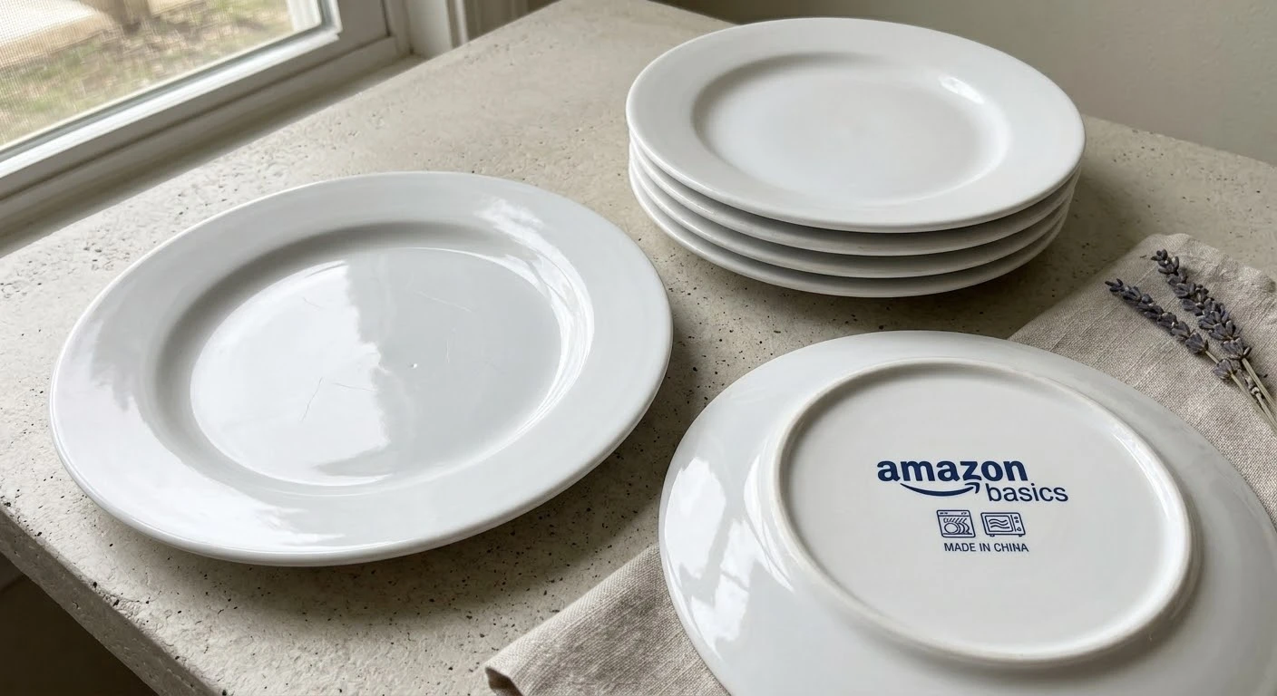 Amazon Basics White Dinner Plates