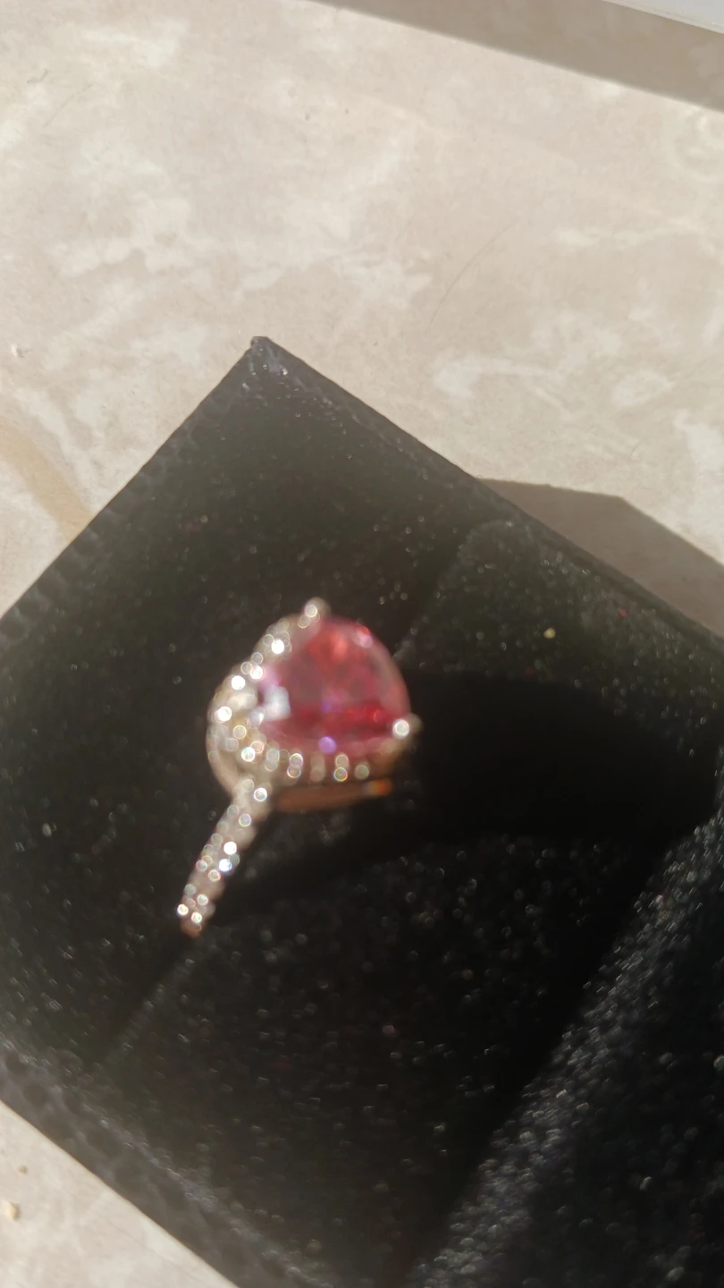 Pink Diamond Heart ring - photo 3