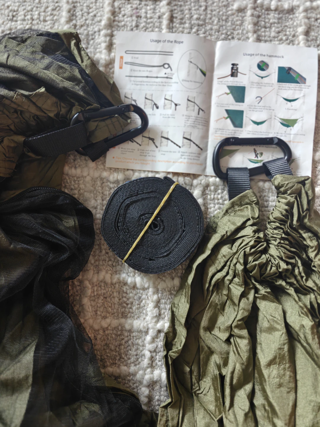 Portable Green Hammock with Mosquito Net - photo 3