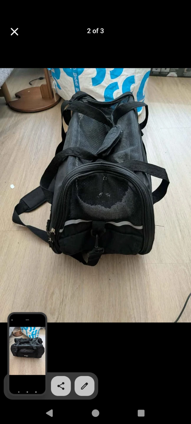 Black Pet Carrier Bag - photo 2