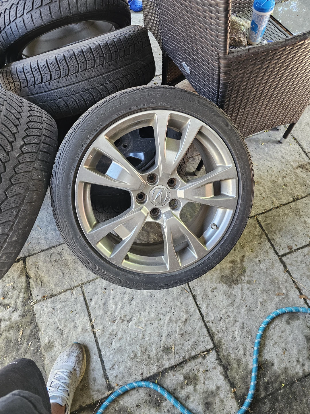 Enkei 19' 5×120 4th gen Acura tl rims and winter tires