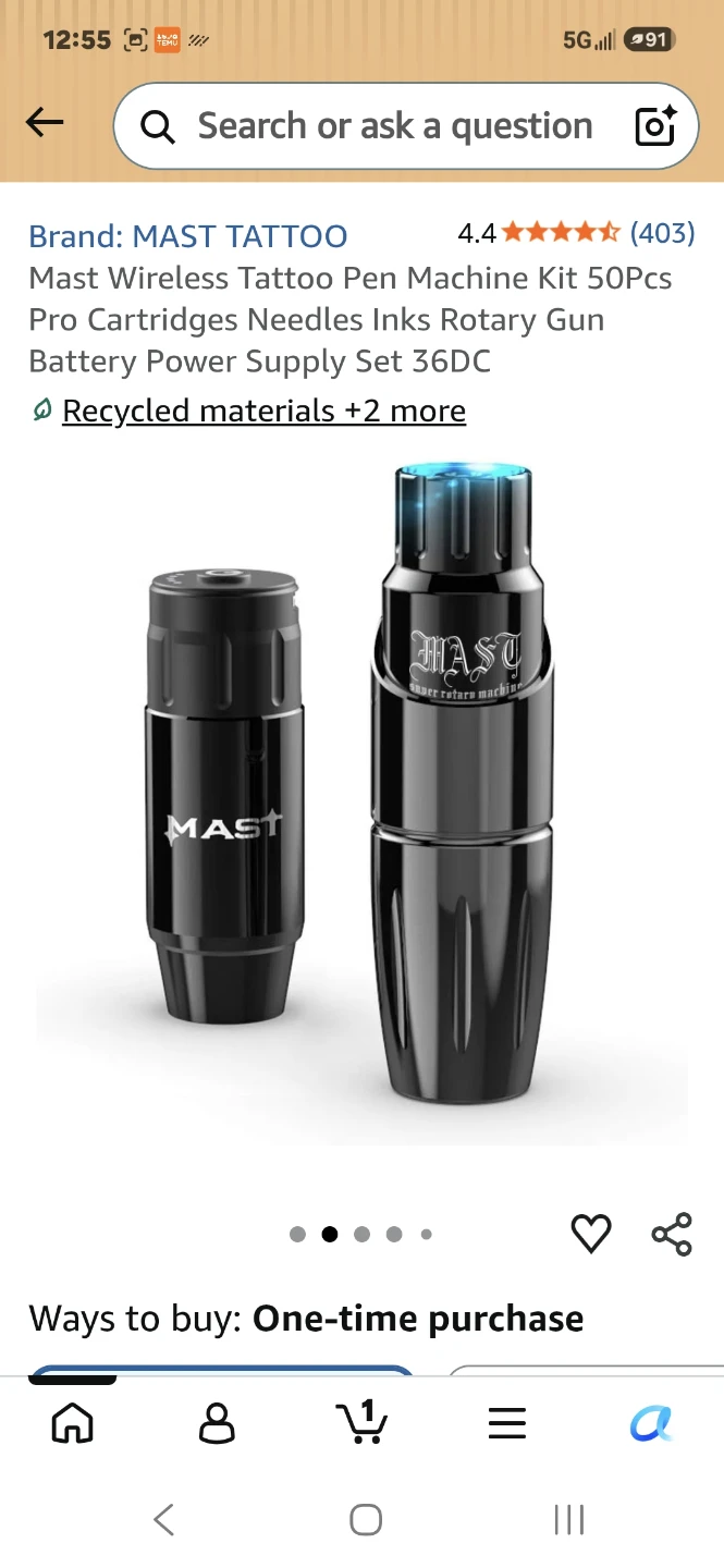 MAST Wireless Tattoo Pen Machine Kit with 50 Cartridges - photo 5